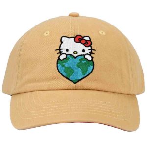Hello Kitty I Love Earth Embroidered Hat