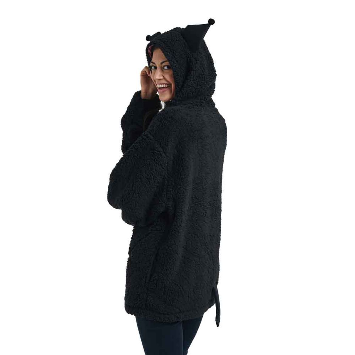 Kuromi Cozy Sherpa Zip Lounge Hoodie - 图片 3