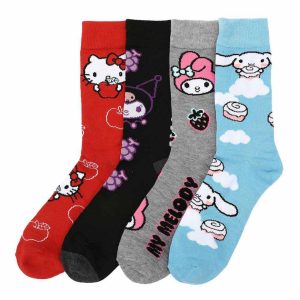 Hello Kitty and Friends 4-Pc Crew Sock Set