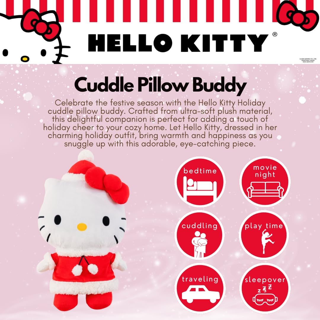 Hello Kitty Holiday Plush Cuddle Pillow Buddy - 图片 7