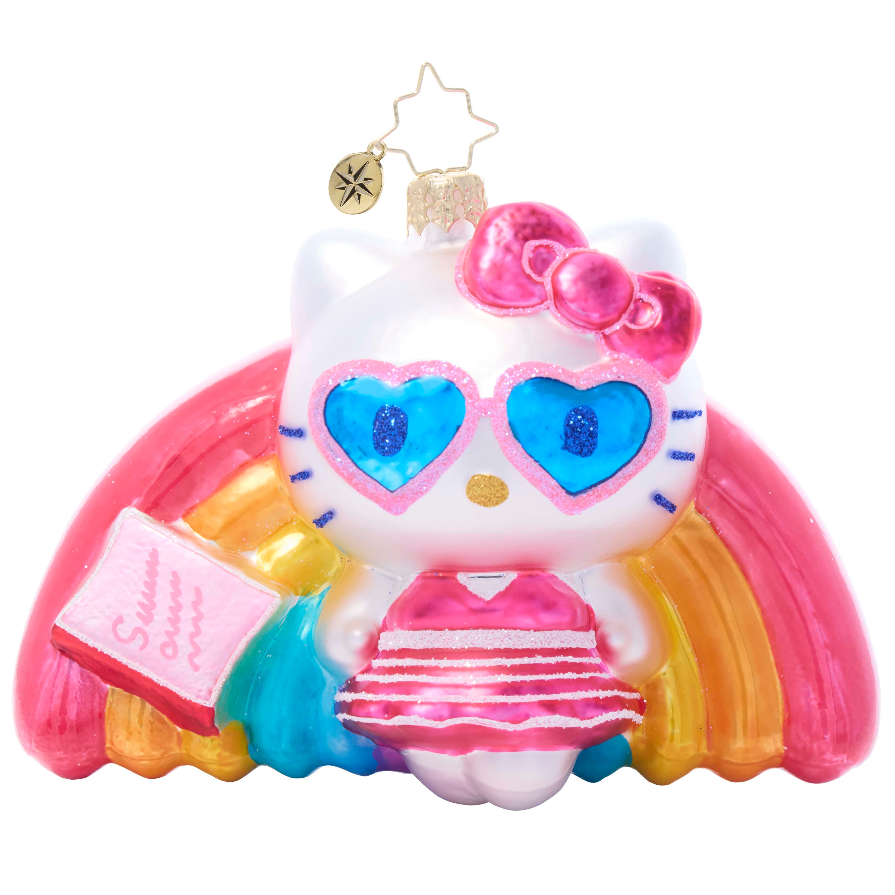Hello Kitty x Christopher Radko Handmade Glass Ornament (Pool Party)