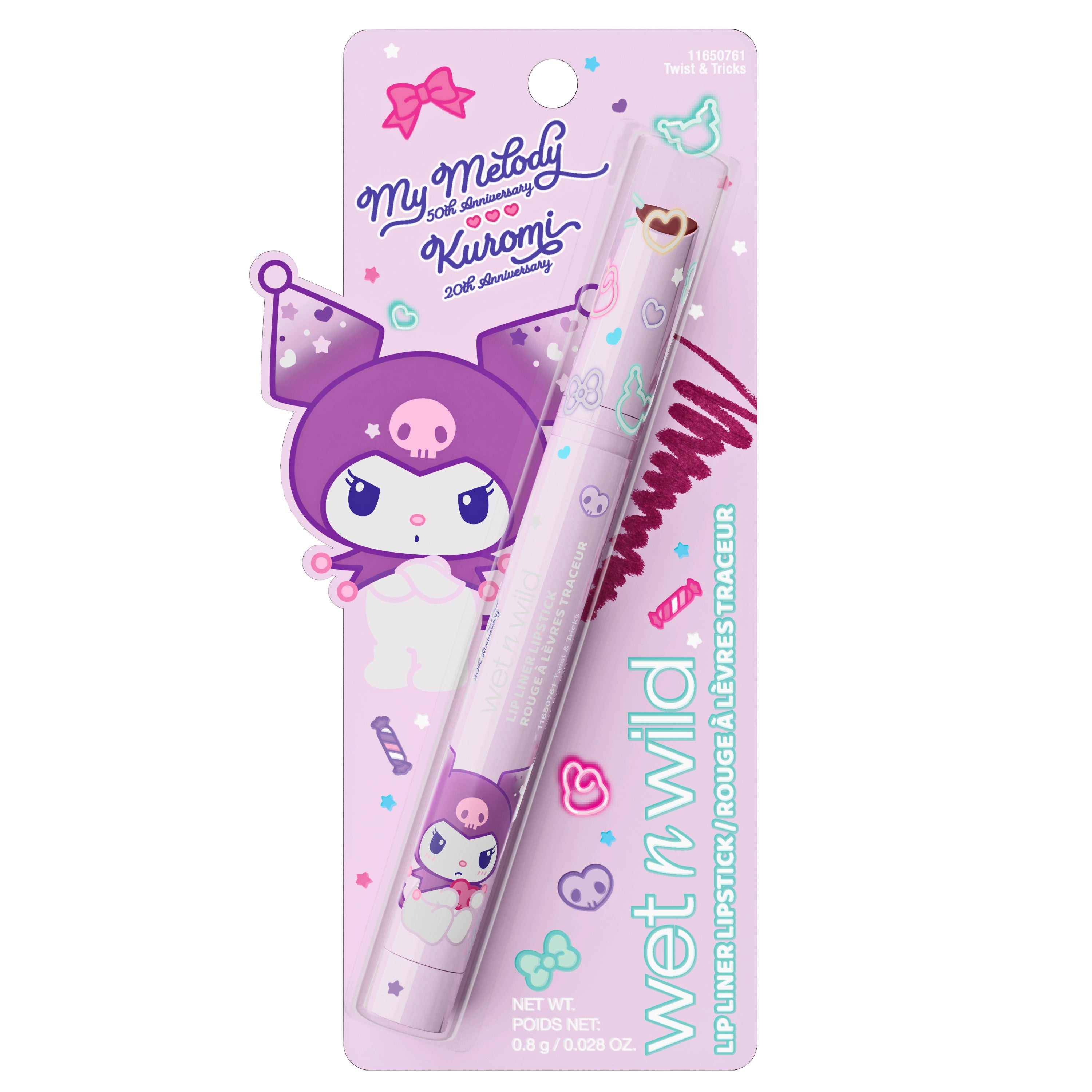 My Melody & Kuromi x Wet n Wild Glossy Lip Liner Lipstick (Kuromi)
