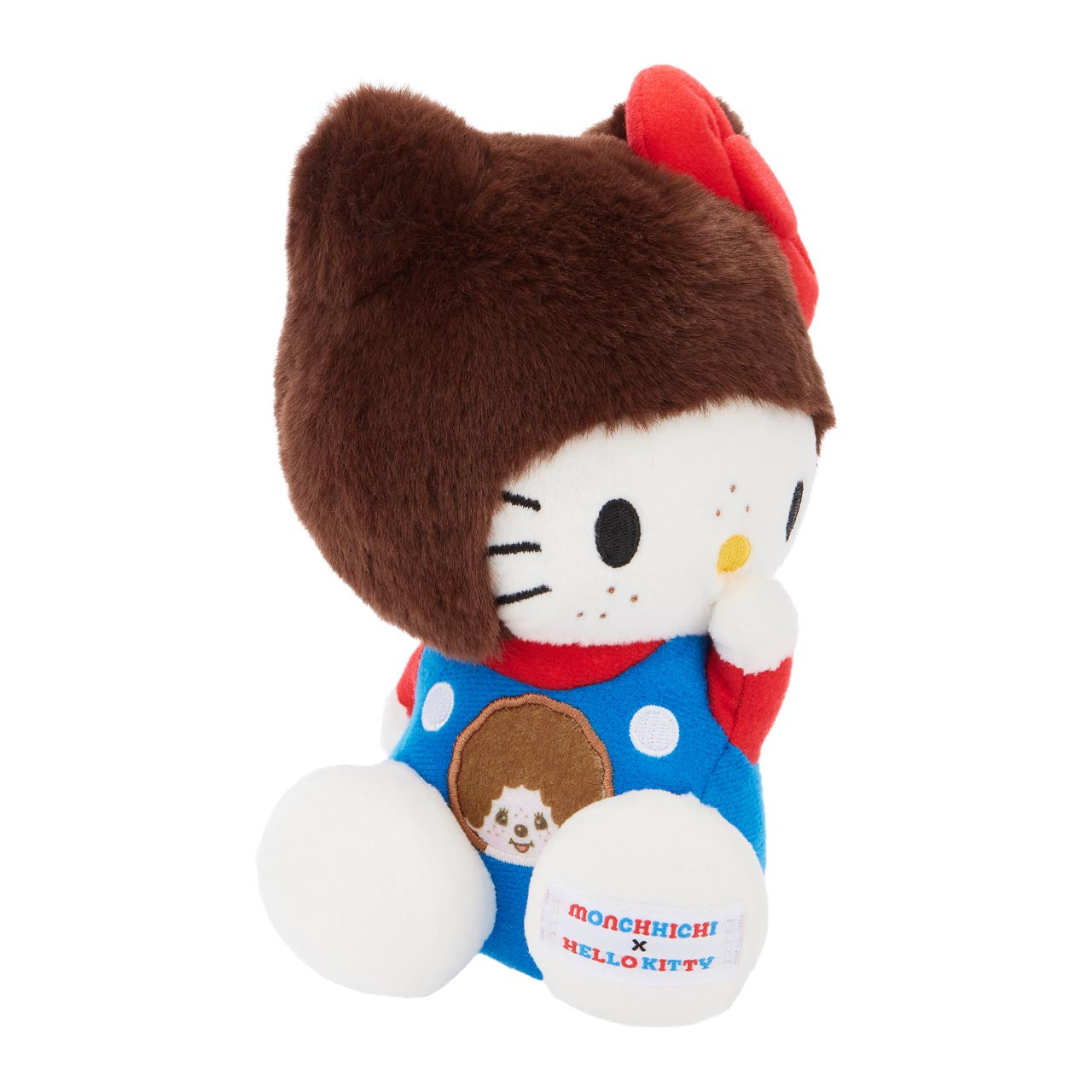 Hello Kitty x Monchhichi 7" Overalls Plush (Hello Kitty) - 图片 2