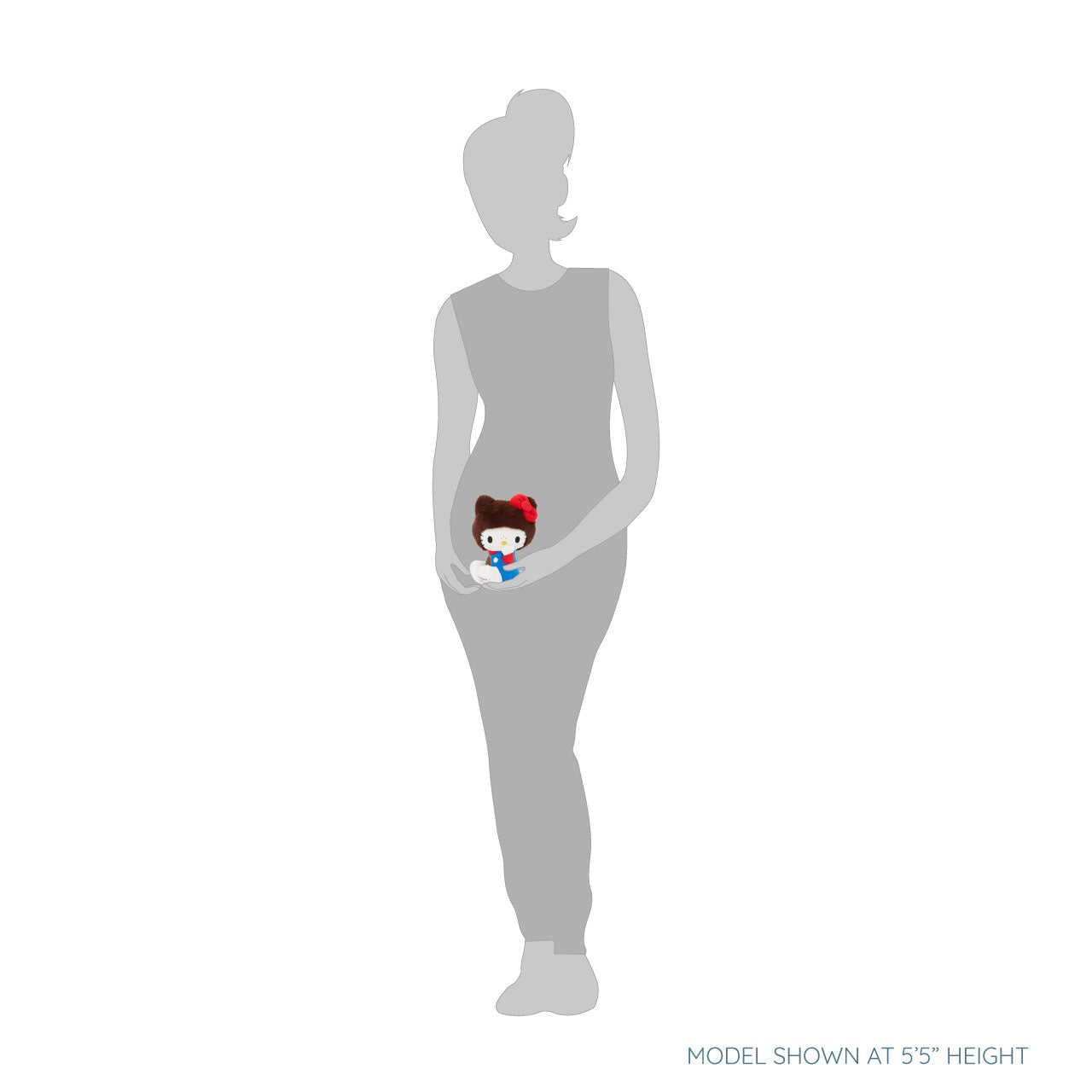 Hello Kitty x Monchhichi 7" Overalls Plush (Hello Kitty) - 图片 6