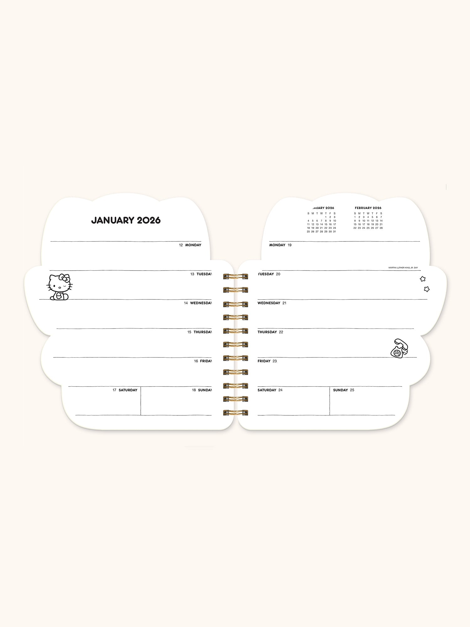 Hello Kitty x Studio Oh! 2026 Playful Pink Die-Cut Weekly Planner - 图片 10