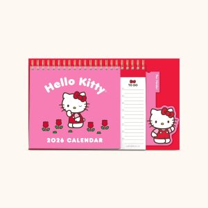 Hello Kitty x Studio Oh! 2026 Standing Desk Easel Calendar with Pen Holder