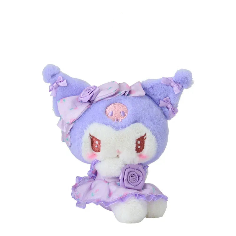 Kuromi Plush Mascot Keychain (Dolly Rose Design Series)