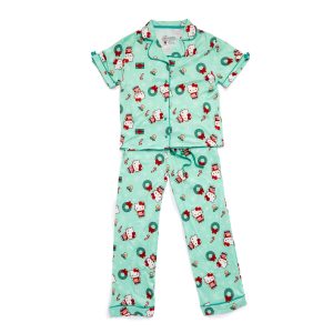 Hello Kitty Holiday Wreath 2-pc Loungewear Set (Green)