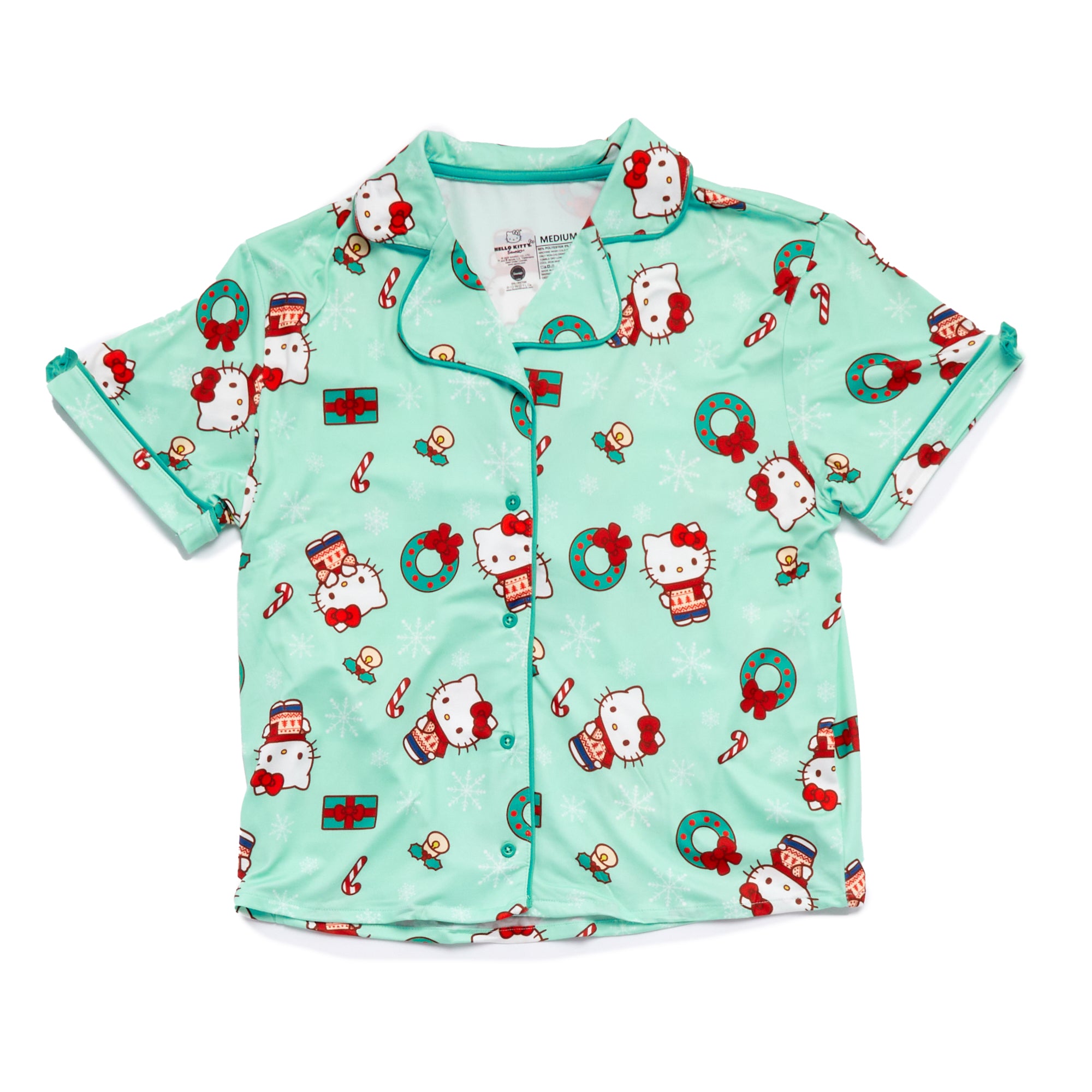 Hello Kitty Holiday Wreath 2-pc Loungewear Set (Green) - 图片 2