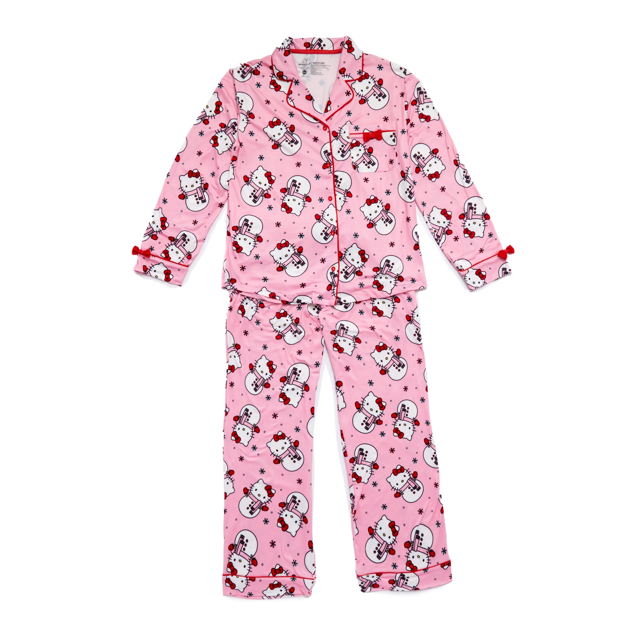 Hello Kitty Holiday Snowman 2-pc Loungewear Set (Pink)