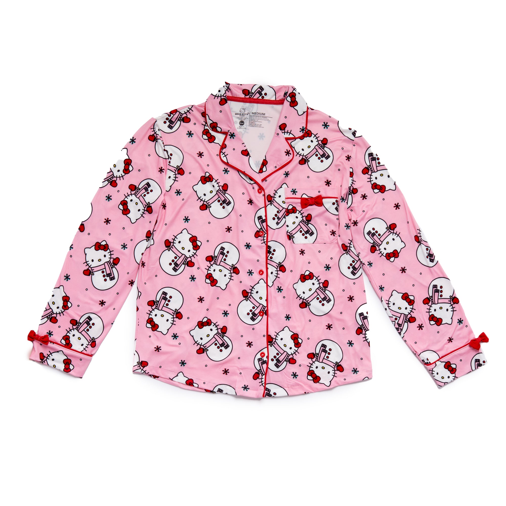 Hello Kitty Holiday Snowman 2-pc Loungewear Set (Pink) - 图片 2