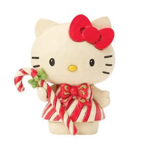 Hello Kitty Holiday Candy Cane Mini Figurine (Jim Shore Sanrio Collection)