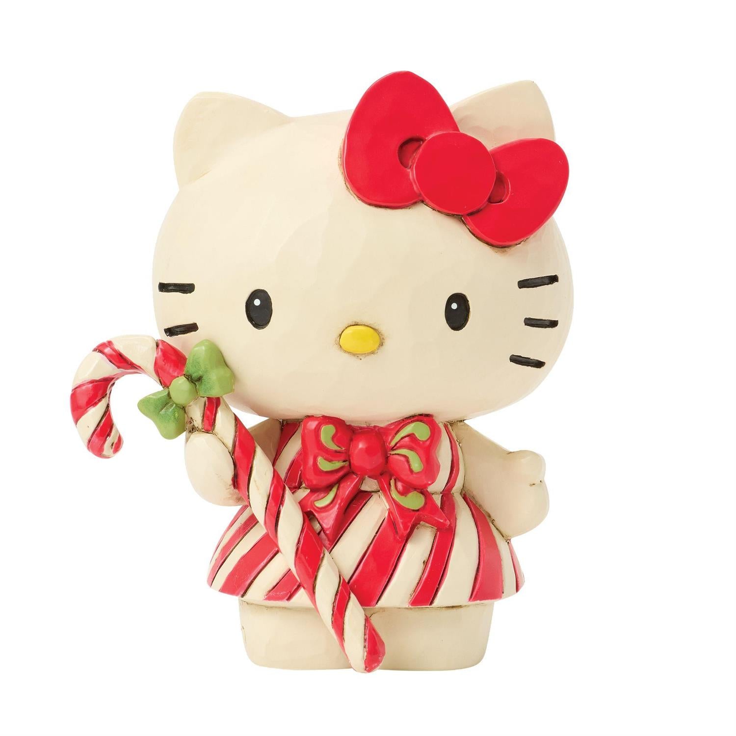 Hello Kitty Holiday Candy Cane Mini Figurine (Jim Shore Sanrio Collection)