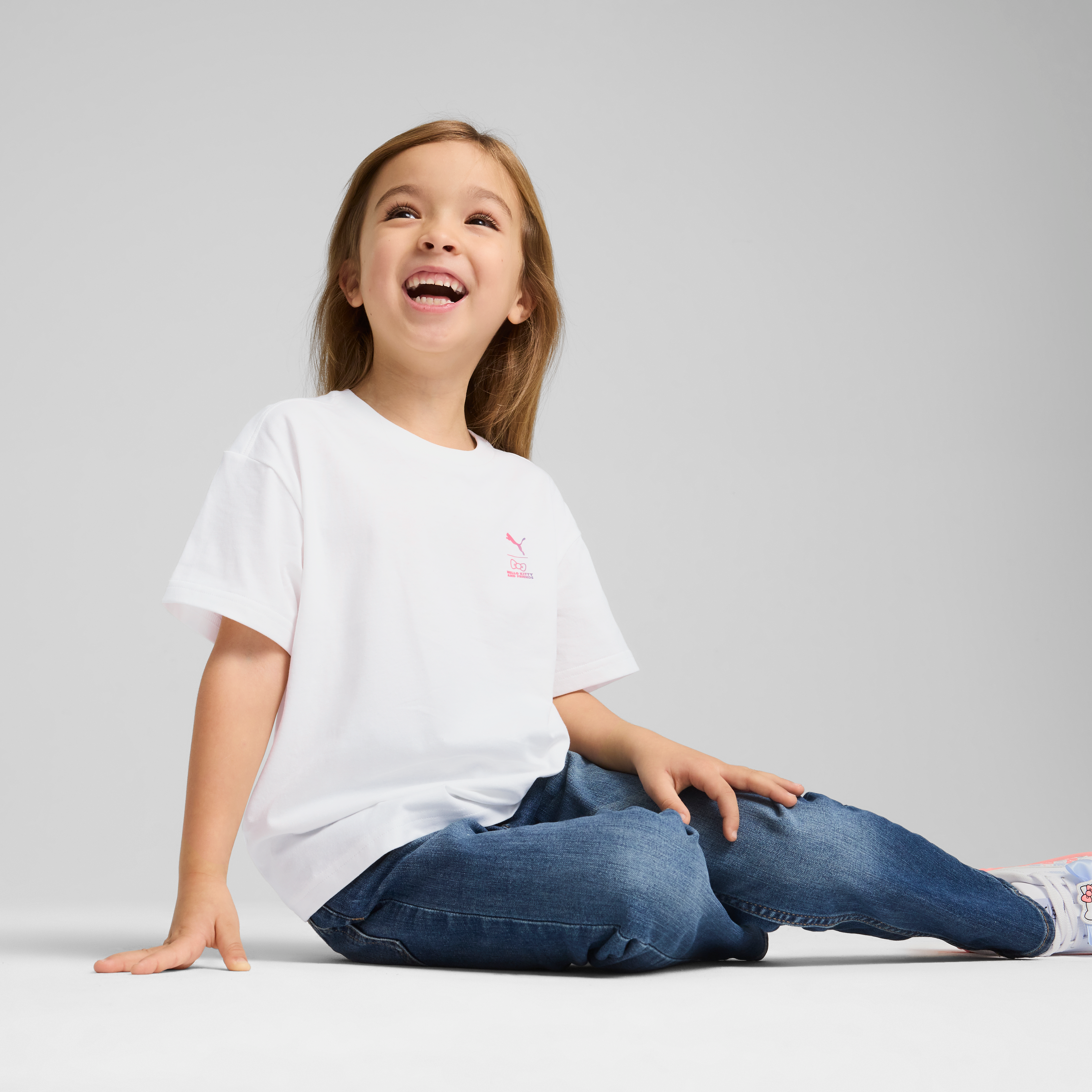 Hello Kitty and Friends x PUMA Kids Relaxed Graphic Tee (PUMA White)