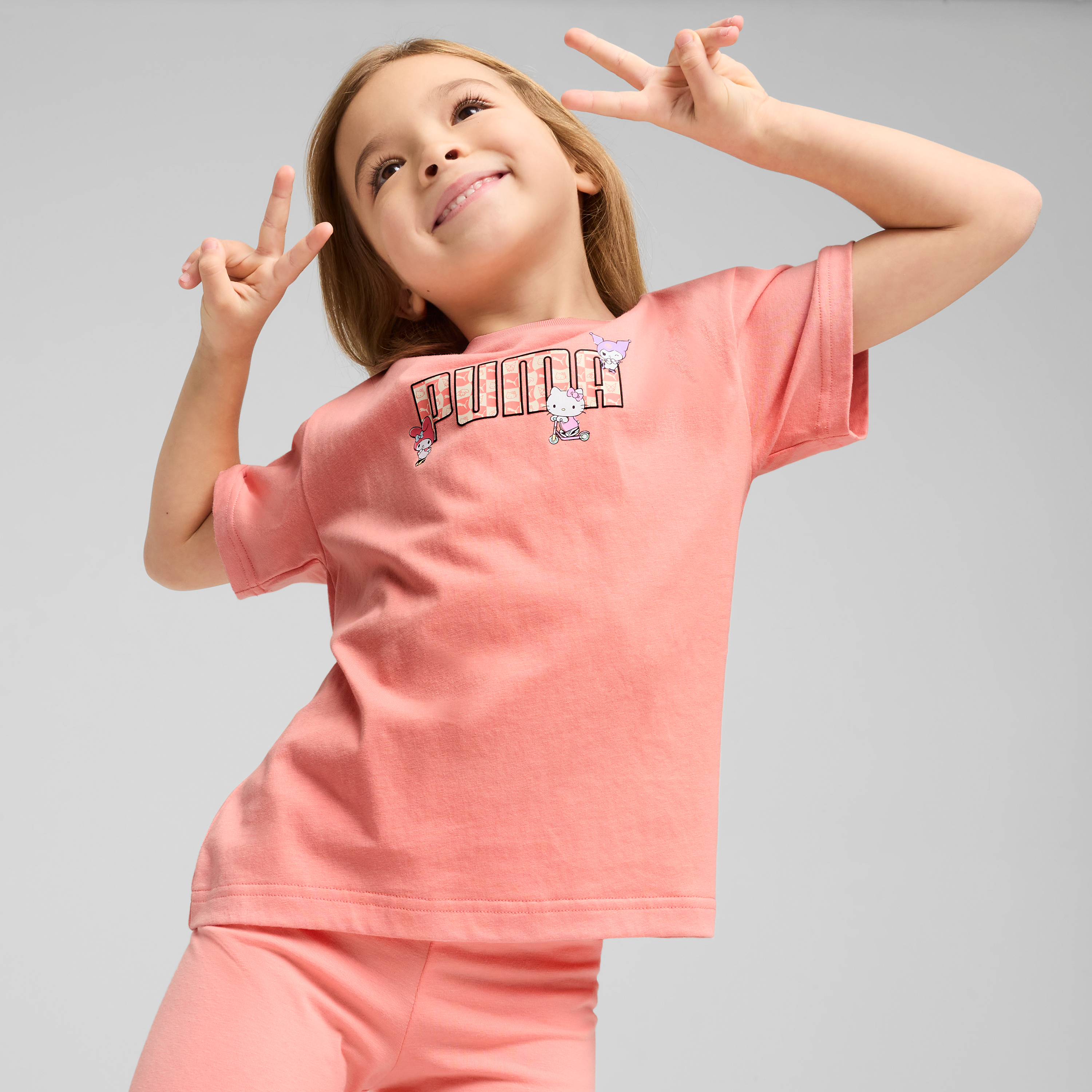 Hello Kitty and Friends x PUMA Kids Relaxed Graphic Tee (Pink Fruit)