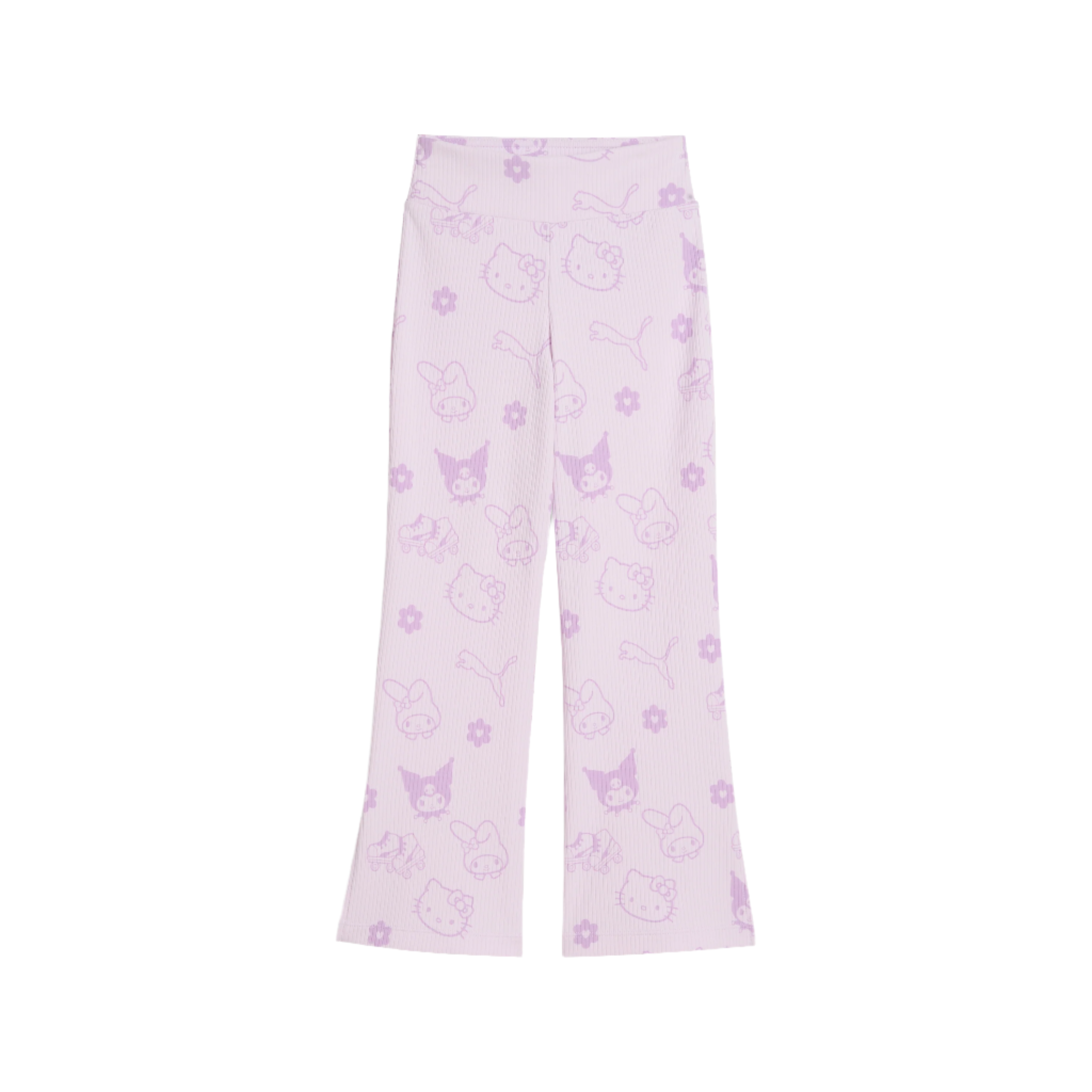 Hello Kitty and Friends x PUMA Kids Ribbed Flared Leggings (Lilac Frost)