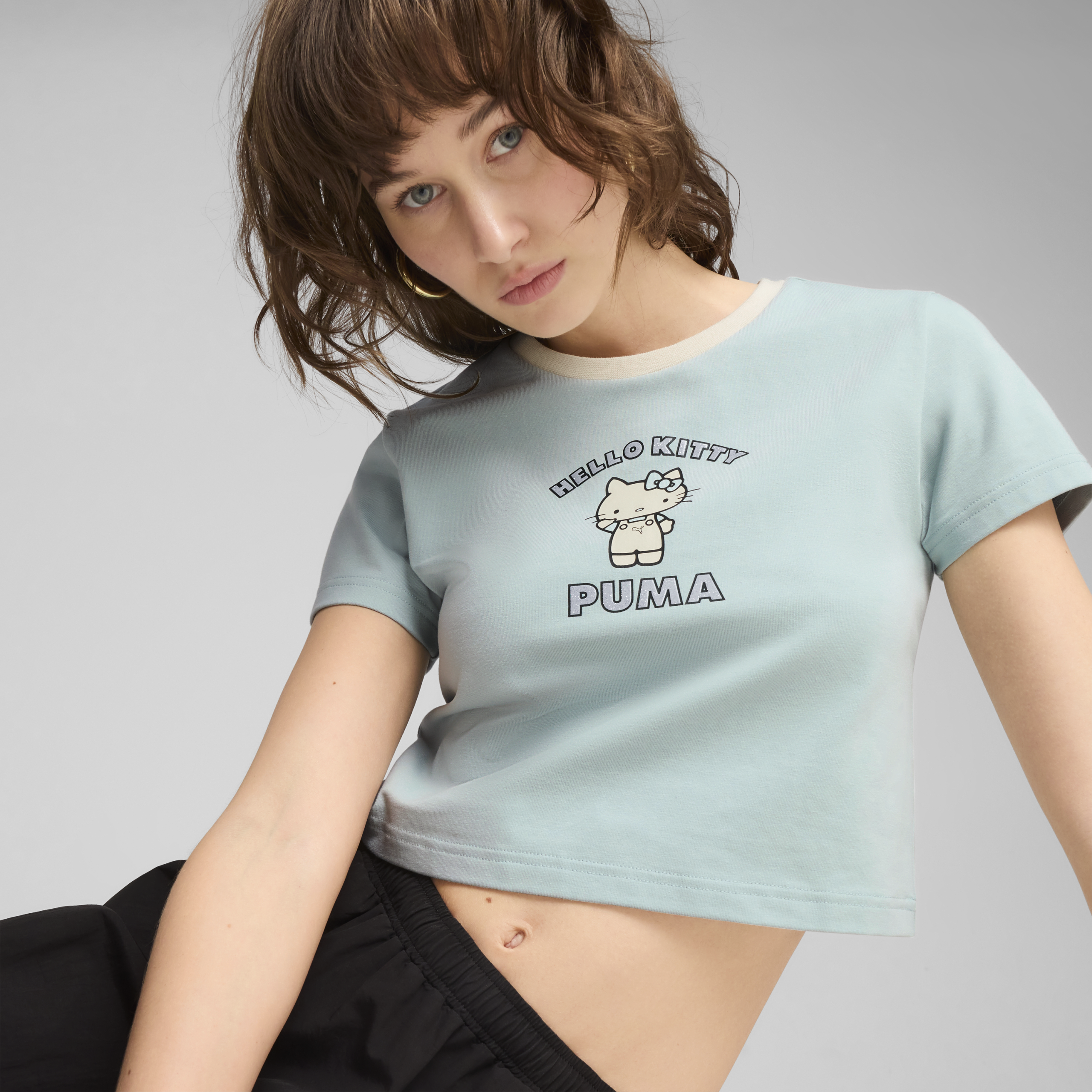 Hello Kitty x PUMA Graphic Baby Tee (Modern Mint)