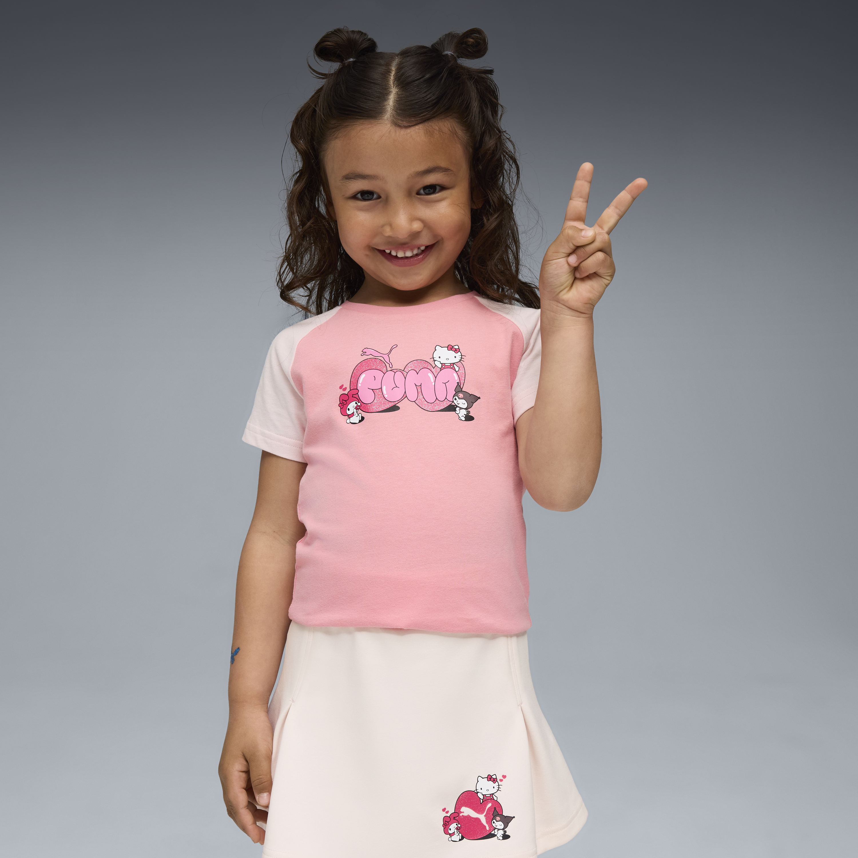 Hello Kitty and Friends x PUMA Kids Slim Graphic Tee (Pinkscape)