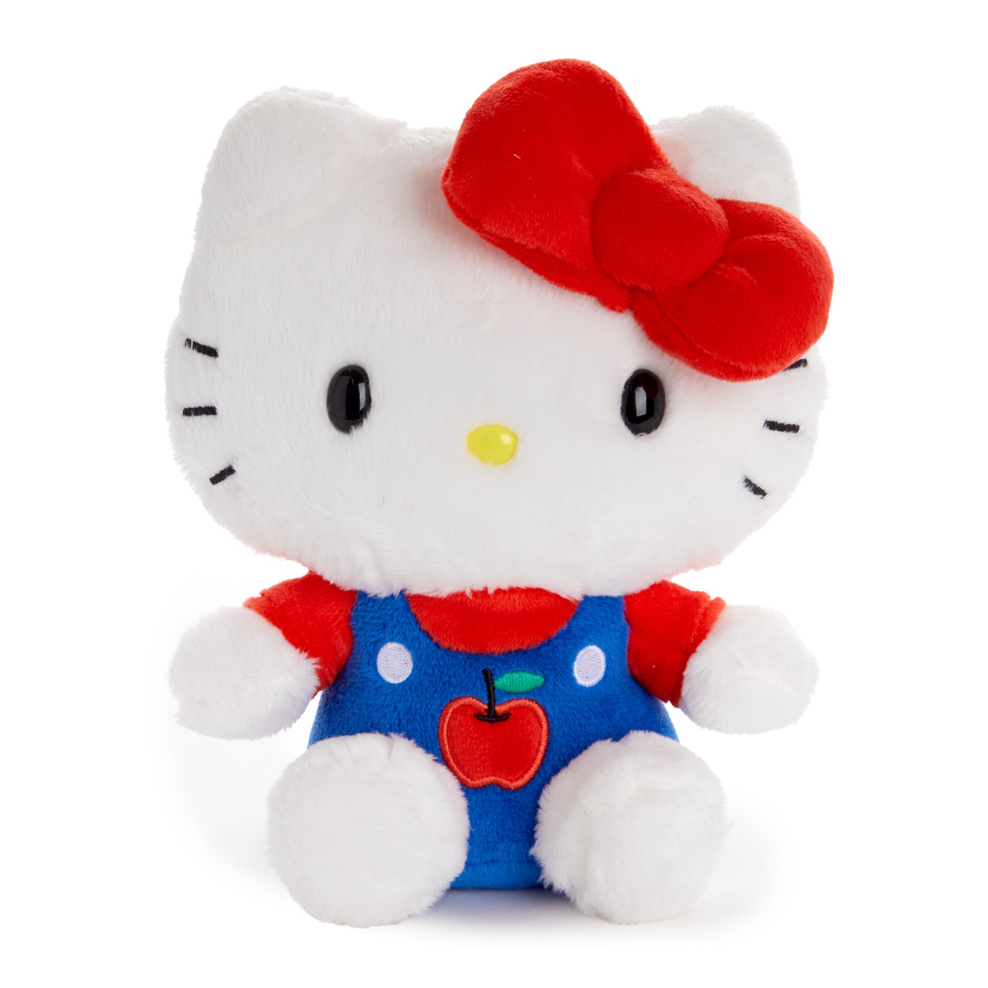 Hello Kitty 6" Blue Overalls Plush Mascot (Apples Series)