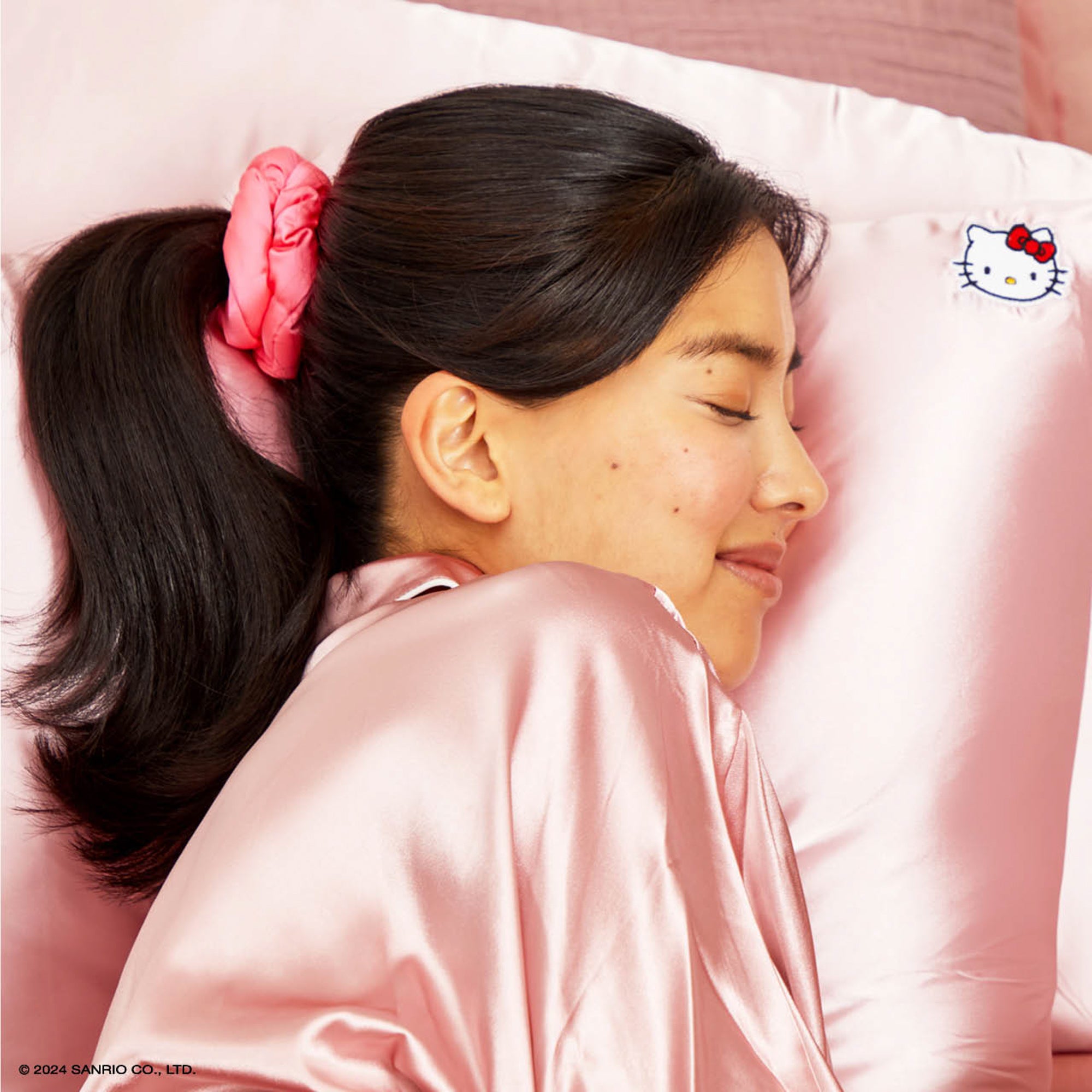 Hello Kitty x Kitsch Face Pillowcase (Solid Pink) - 图片 2