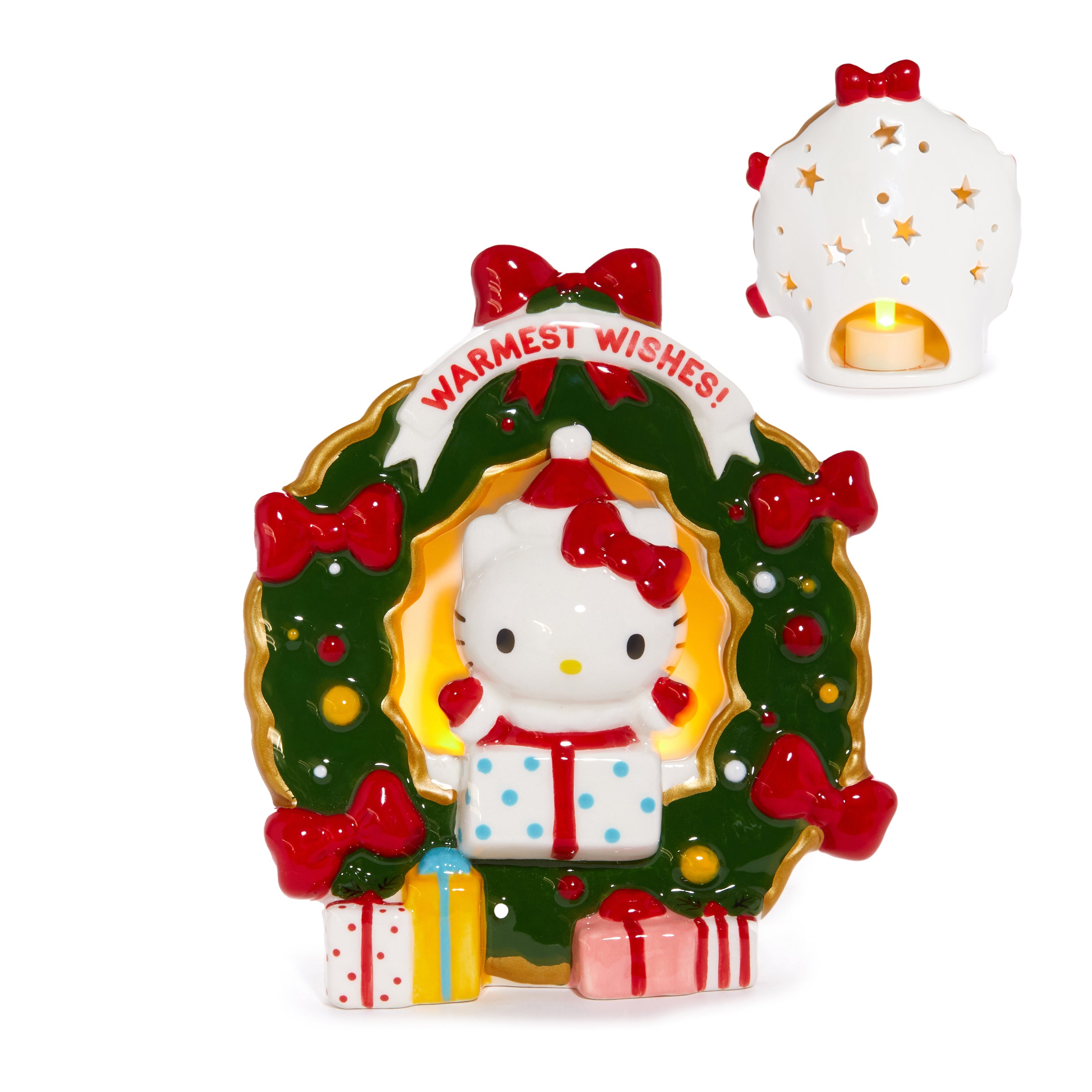 Hello Kitty Holiday Wreath Ceramic Tealight Holder - 图片 5