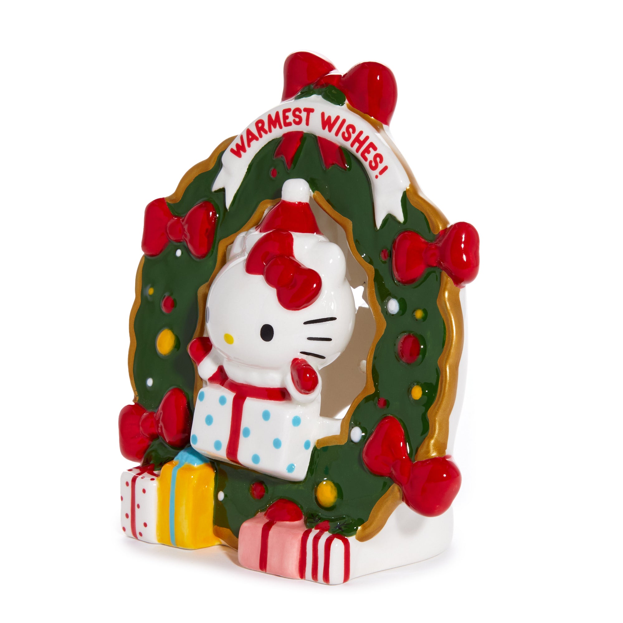 Hello Kitty Holiday Wreath Ceramic Tealight Holder - 图片 4