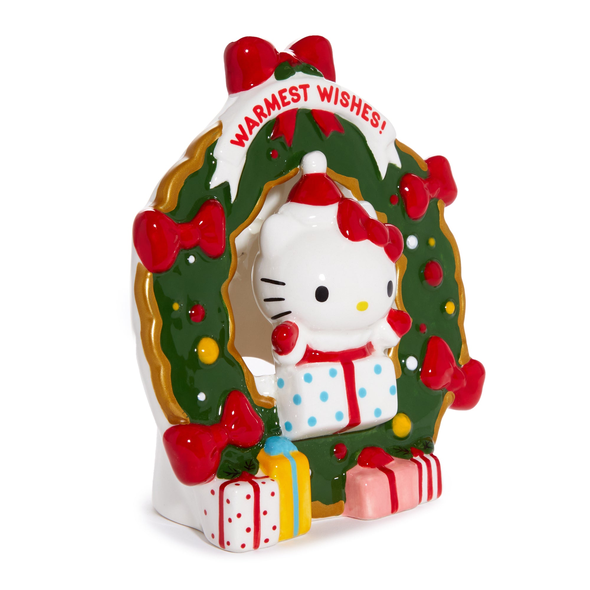 Hello Kitty Holiday Wreath Ceramic Tealight Holder - 图片 3