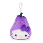 Hello Kitty Eggplant Plush Mascot Clip (Fruit & Veggie Series)