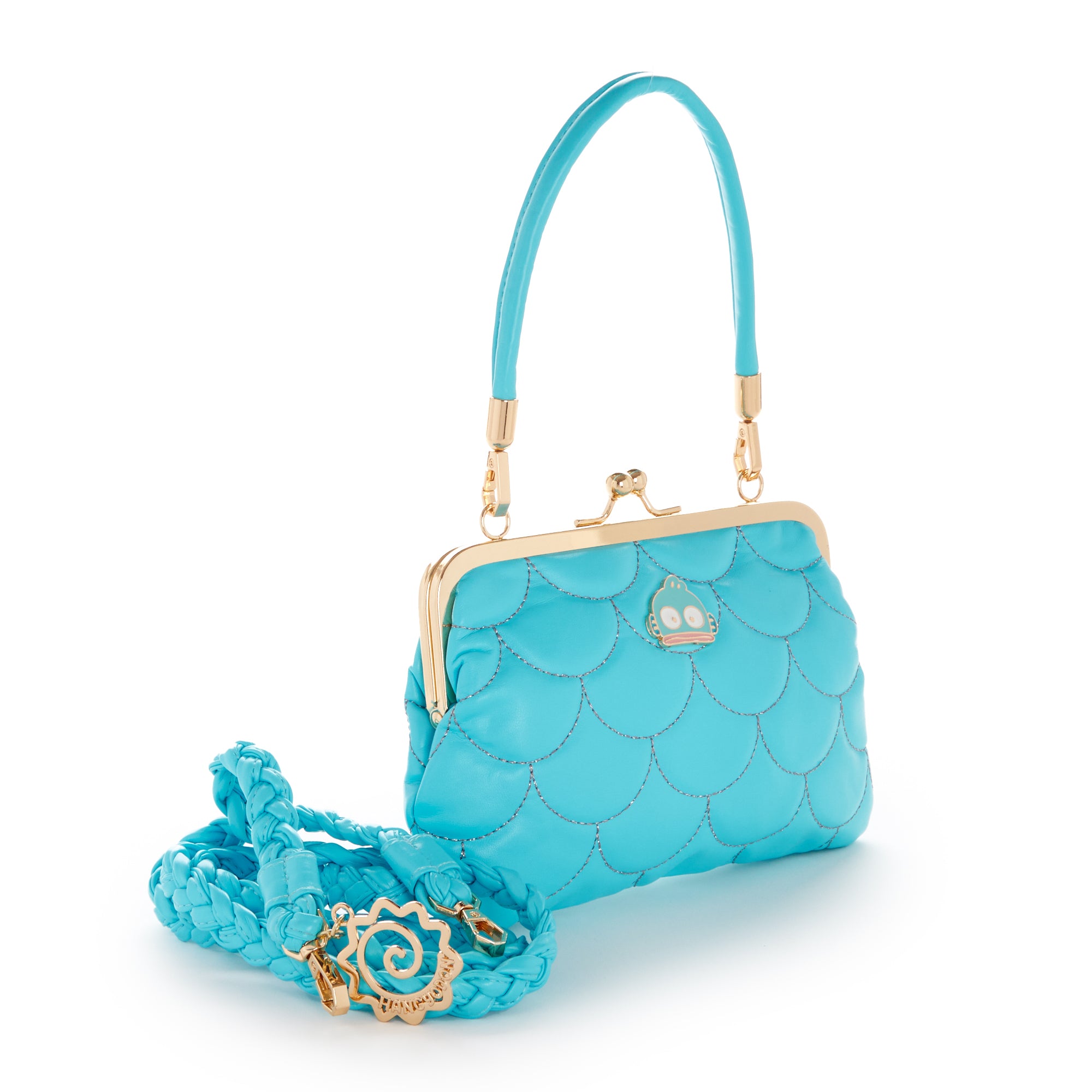 Hangyodon 2-Way Quilted Kiss Knob Handbag - 图片 3