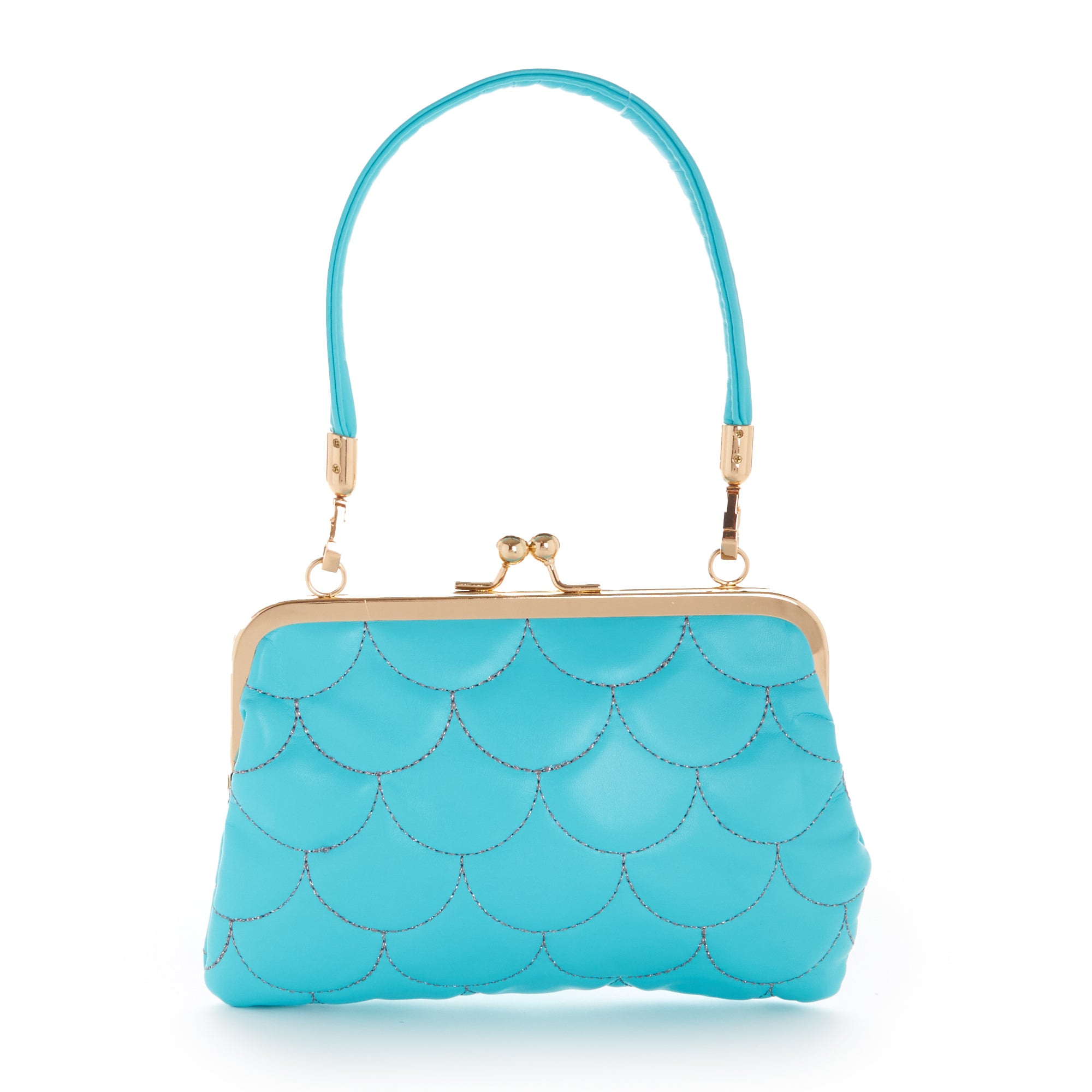 Hangyodon 2-Way Quilted Kiss Knob Handbag - 图片 6