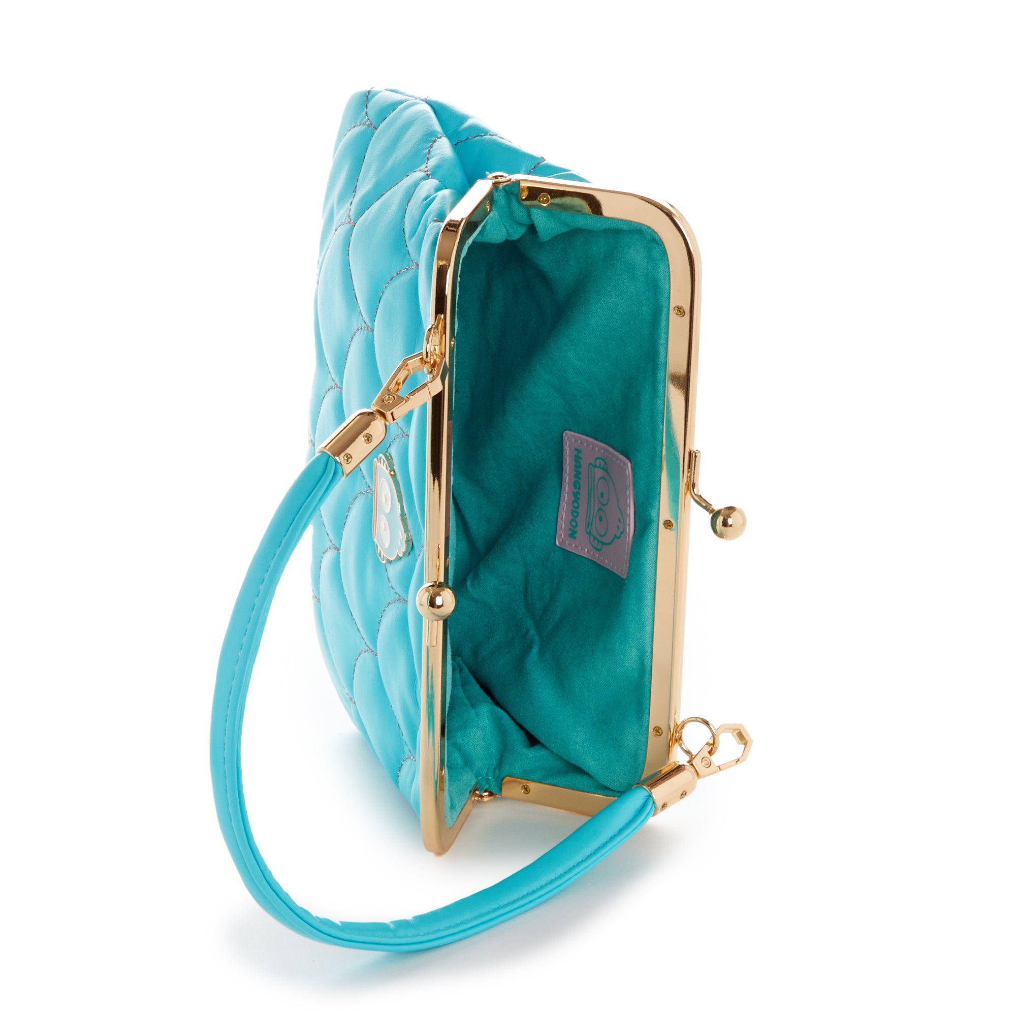 Hangyodon 2-Way Quilted Kiss Knob Handbag - 图片 8