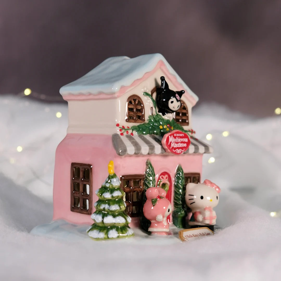 Kuromi's Mischievous Mistletoe Ceramic Candle House - 图片 5
