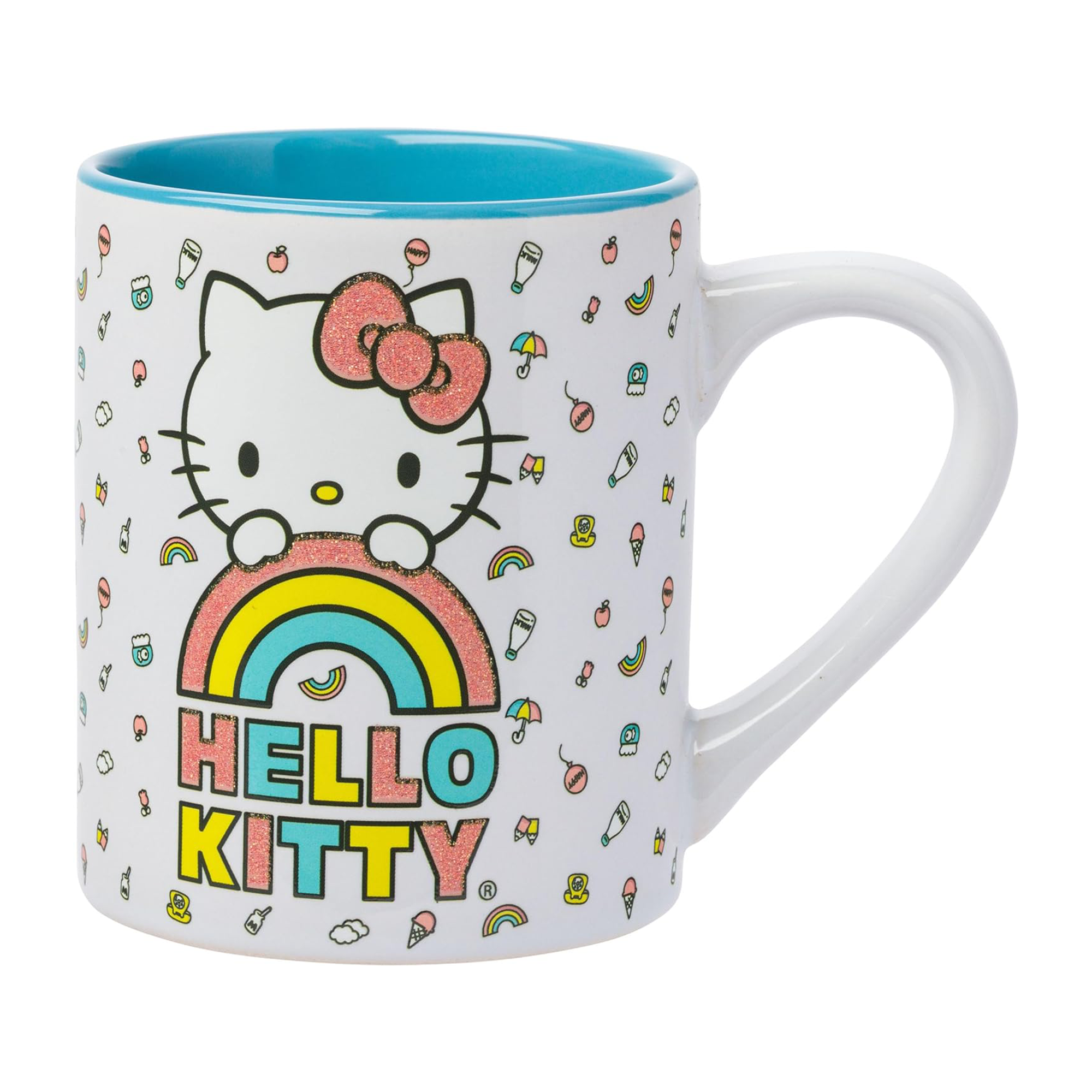 Hello Kitty Rainbow Glitter Ceramic Mug