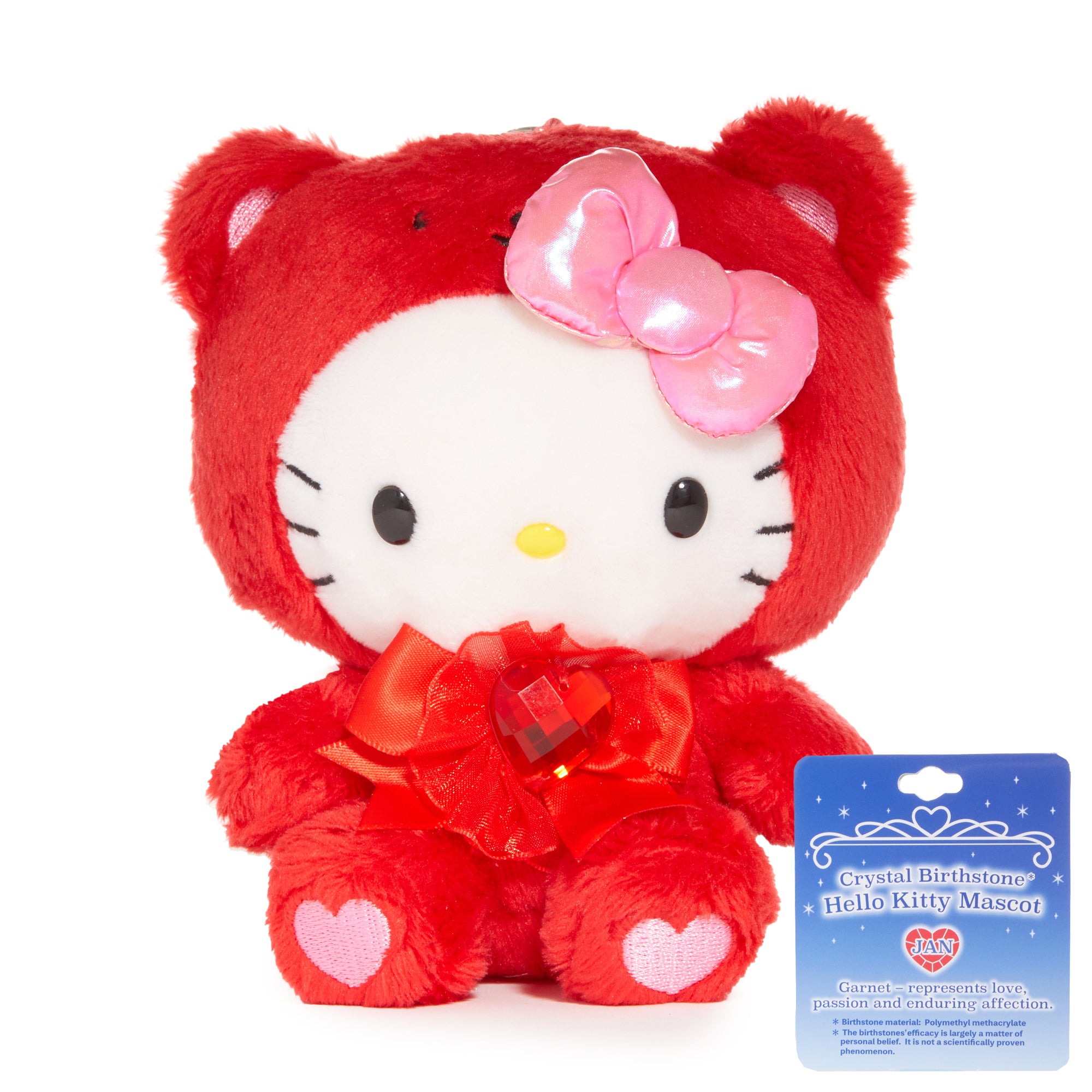 Hello Kitty Birthstone Mascot Keychain (Jan-Garnet)