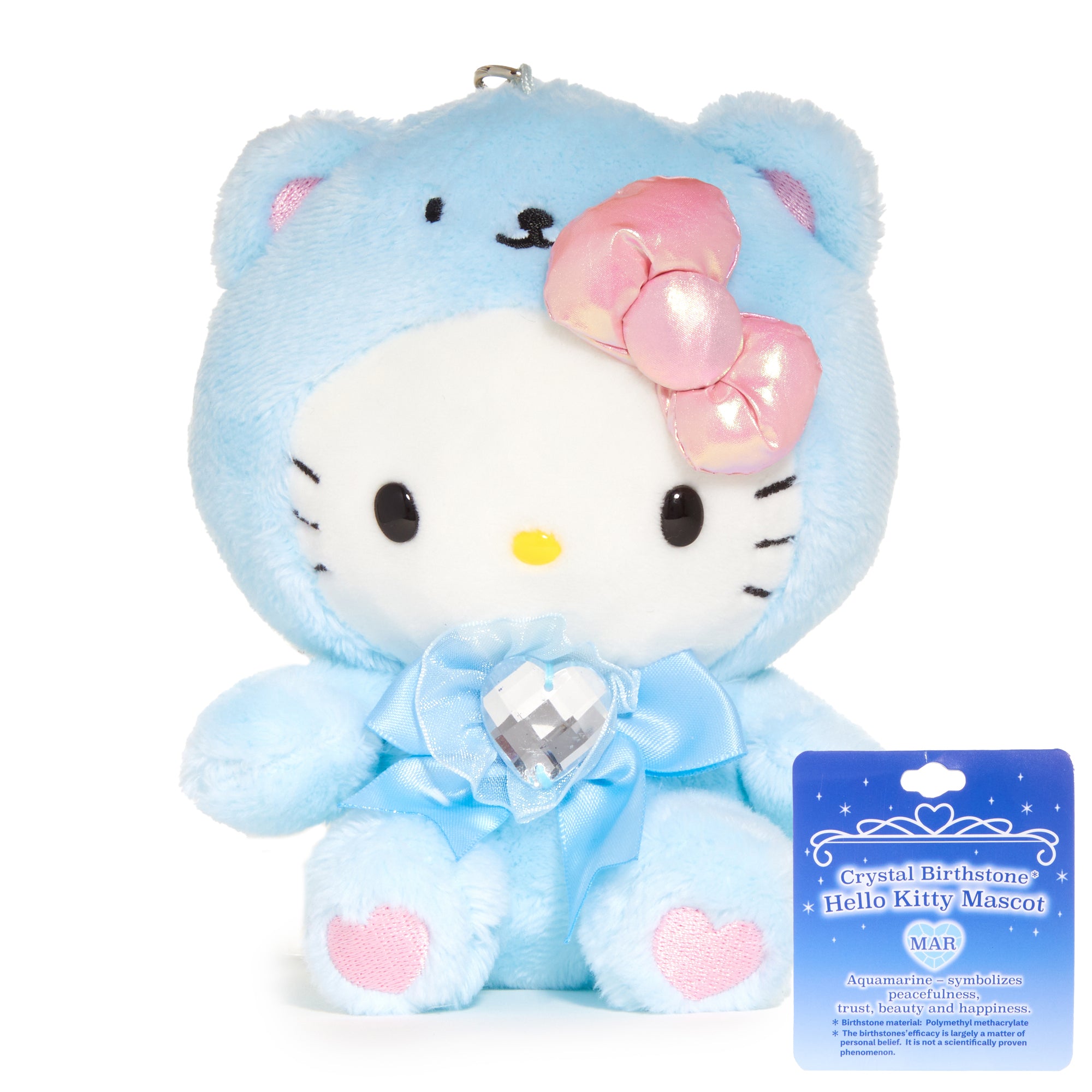Hello Kitty Birthstone Mascot Keychain (Mar-Aquamarine)