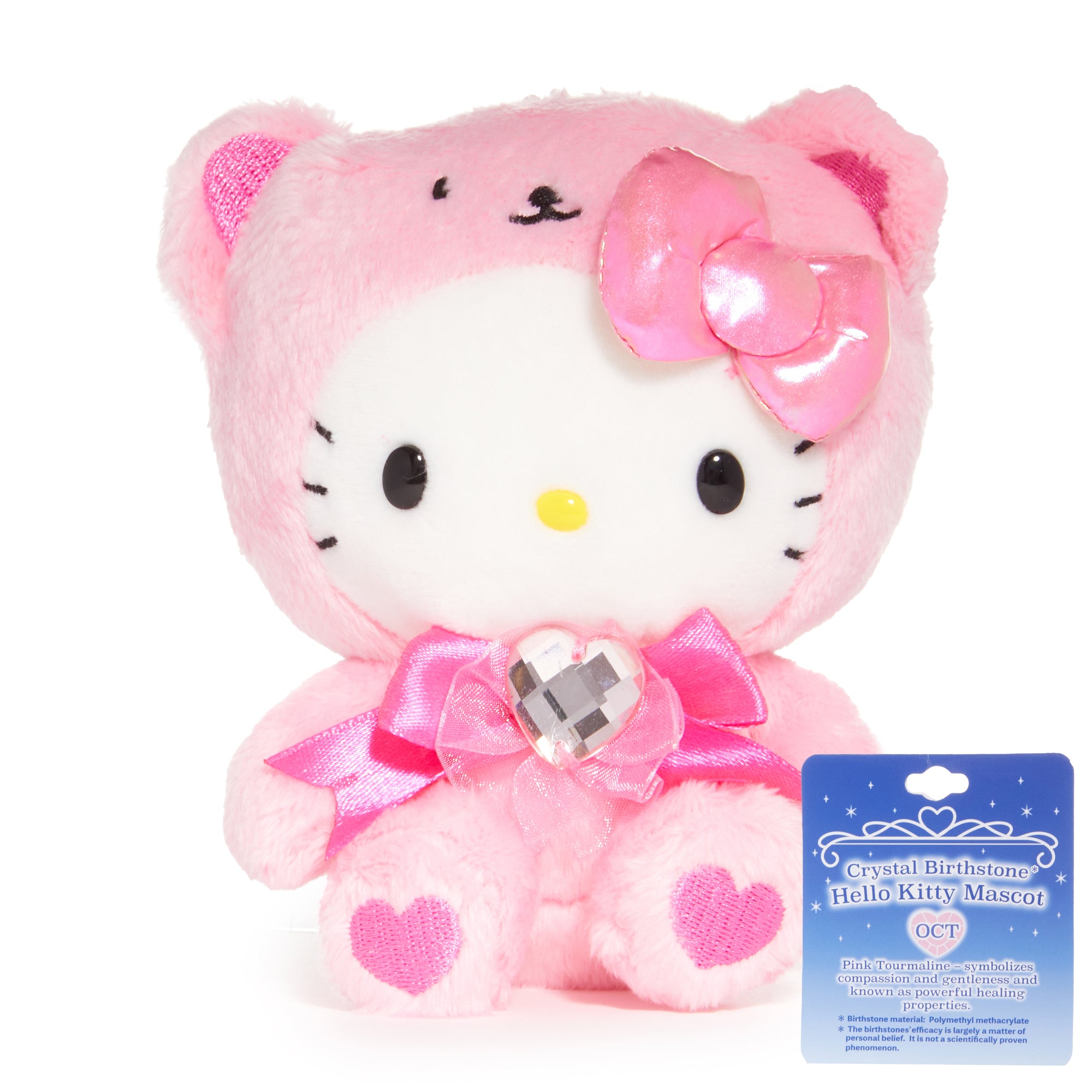 Hello Kitty Birthstone Mascot Keychain (Oct-Pink Tourmaline)