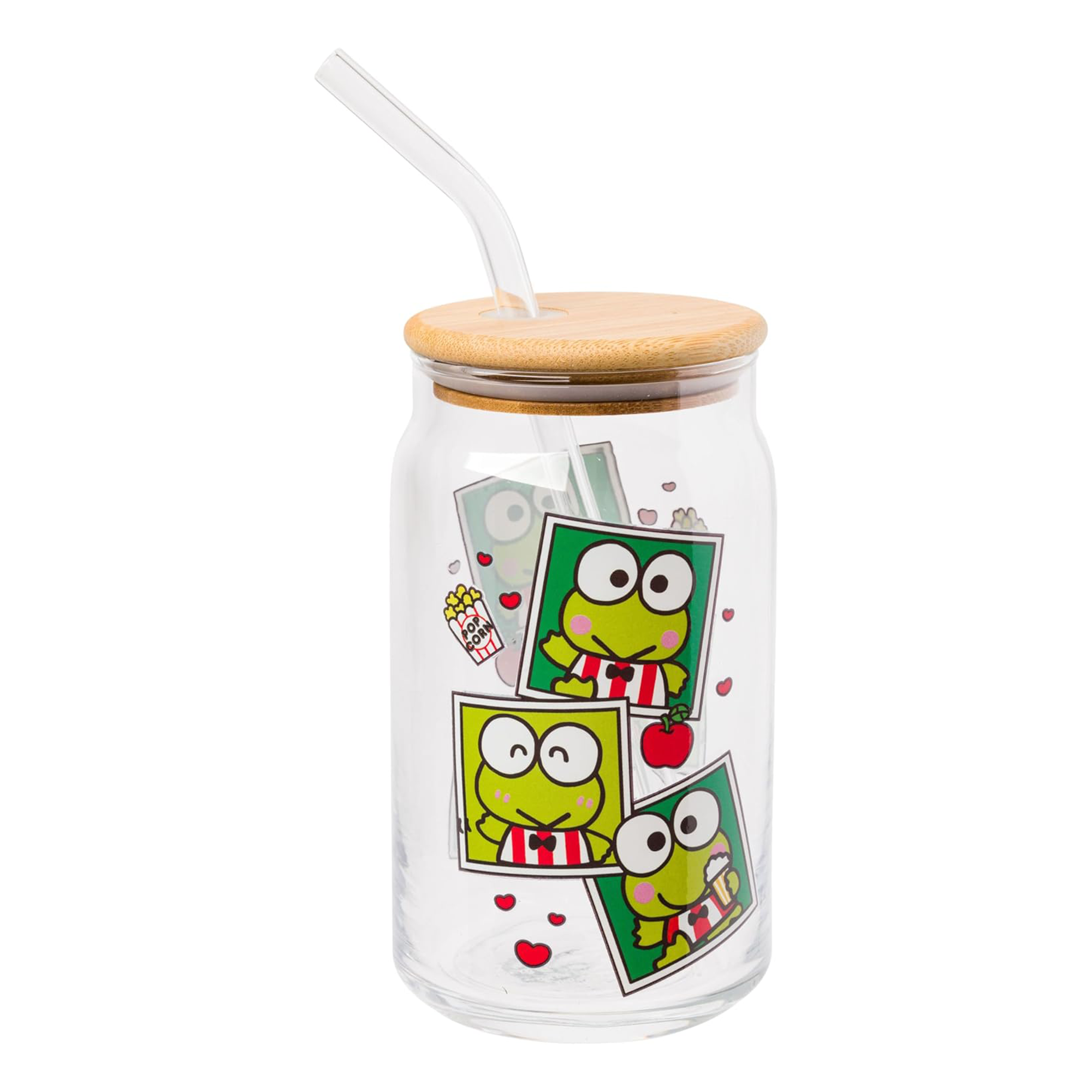 Keroppi Snacks Bamboo Lidded Glass Tumbler - 图片 4