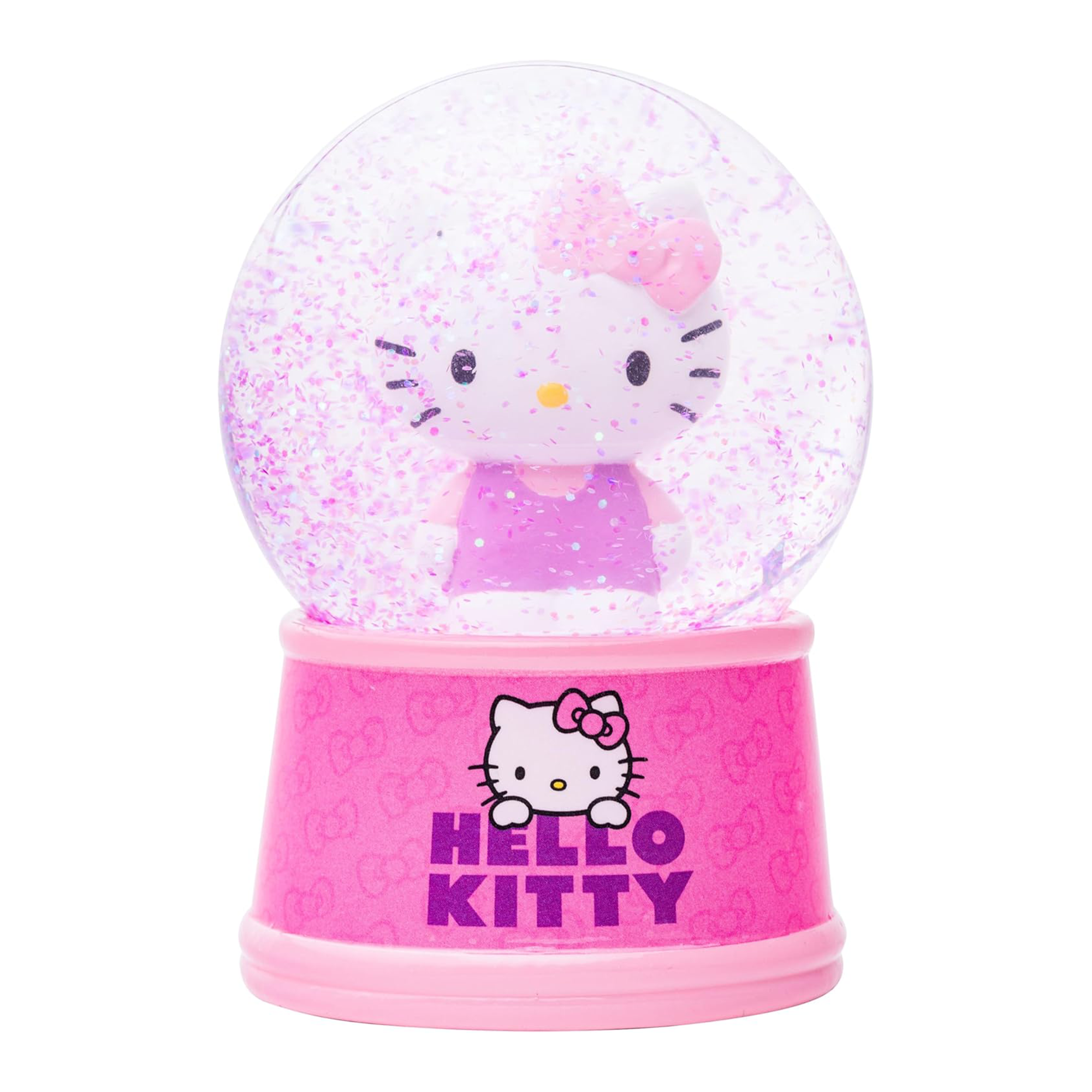 Hello Kitty Pink Glitter Snow Globe