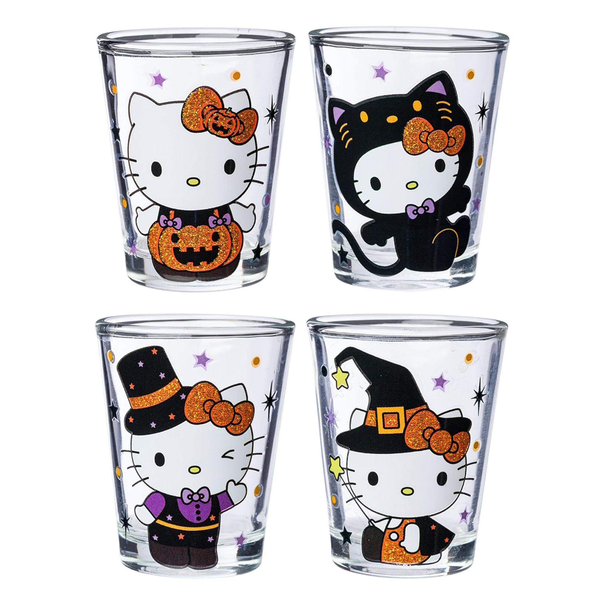 Hello Kitty Mini Glass 4-Piece Set (Halloween Costume)