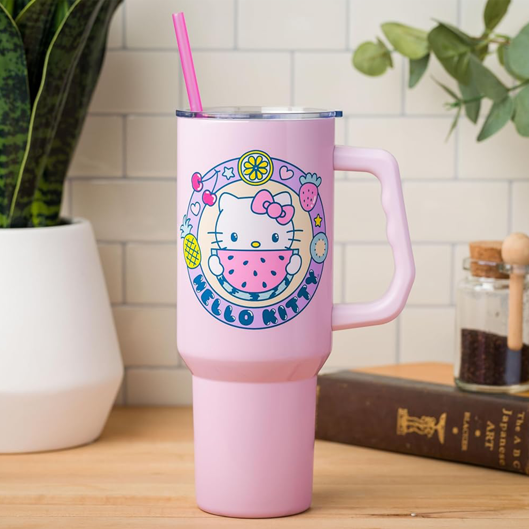 Hello Kitty 40oz Stainless Steel Travel Tumbler (Kawaii Fruit) - 图片 2