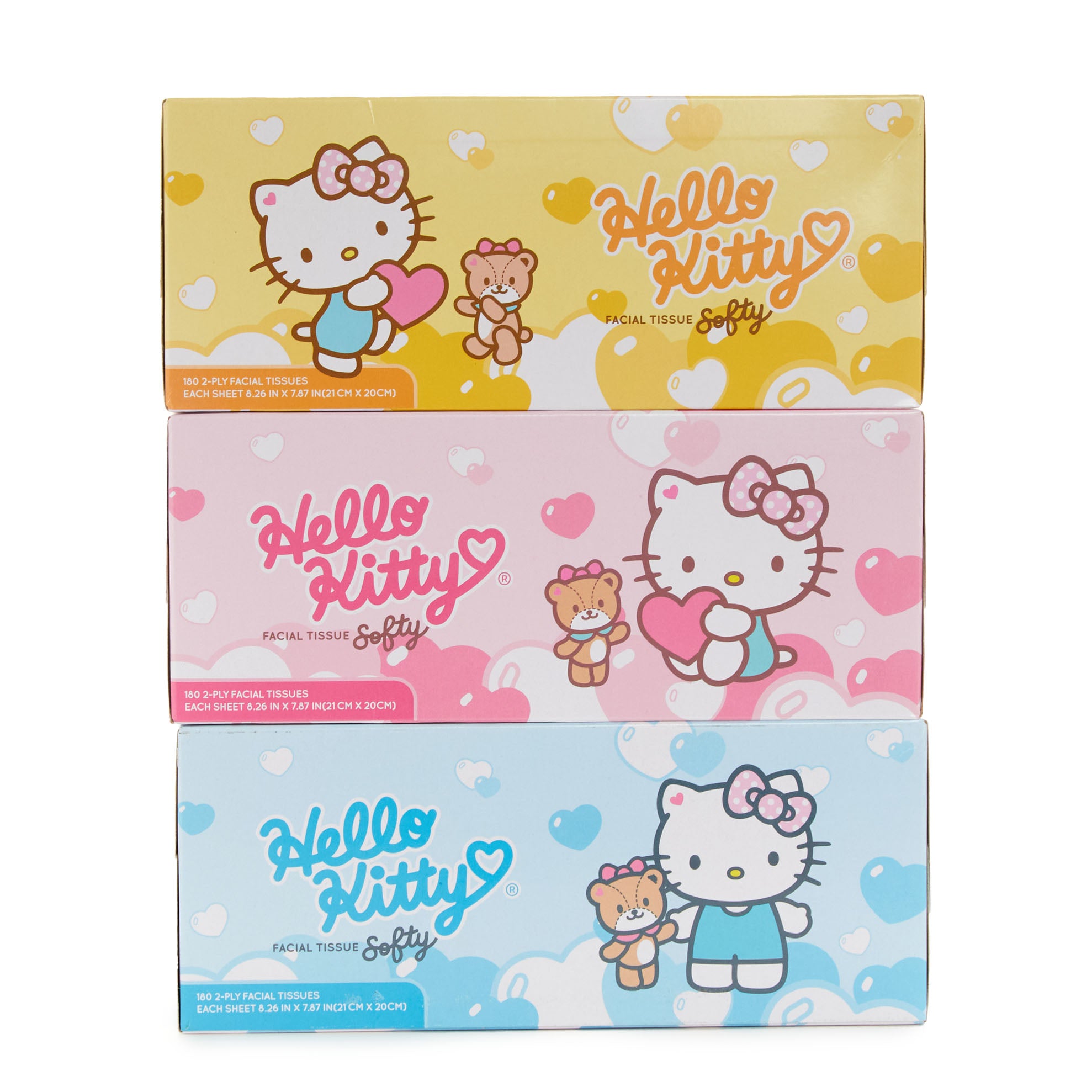 Hello Kitty Softly Facial 2-Ply Tissue Boxes (Pack of 3)