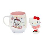 Hello Kitty Holiday Ski Ceramic Mug and Figurine Gift Set