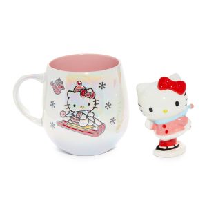 Hello Kitty Holiday Ski Ceramic Mug and Figurine Gift Set