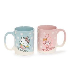 Hello Kitty & My Melody Holiday Ski Ceramic Mug Gift Set (Set of 2)