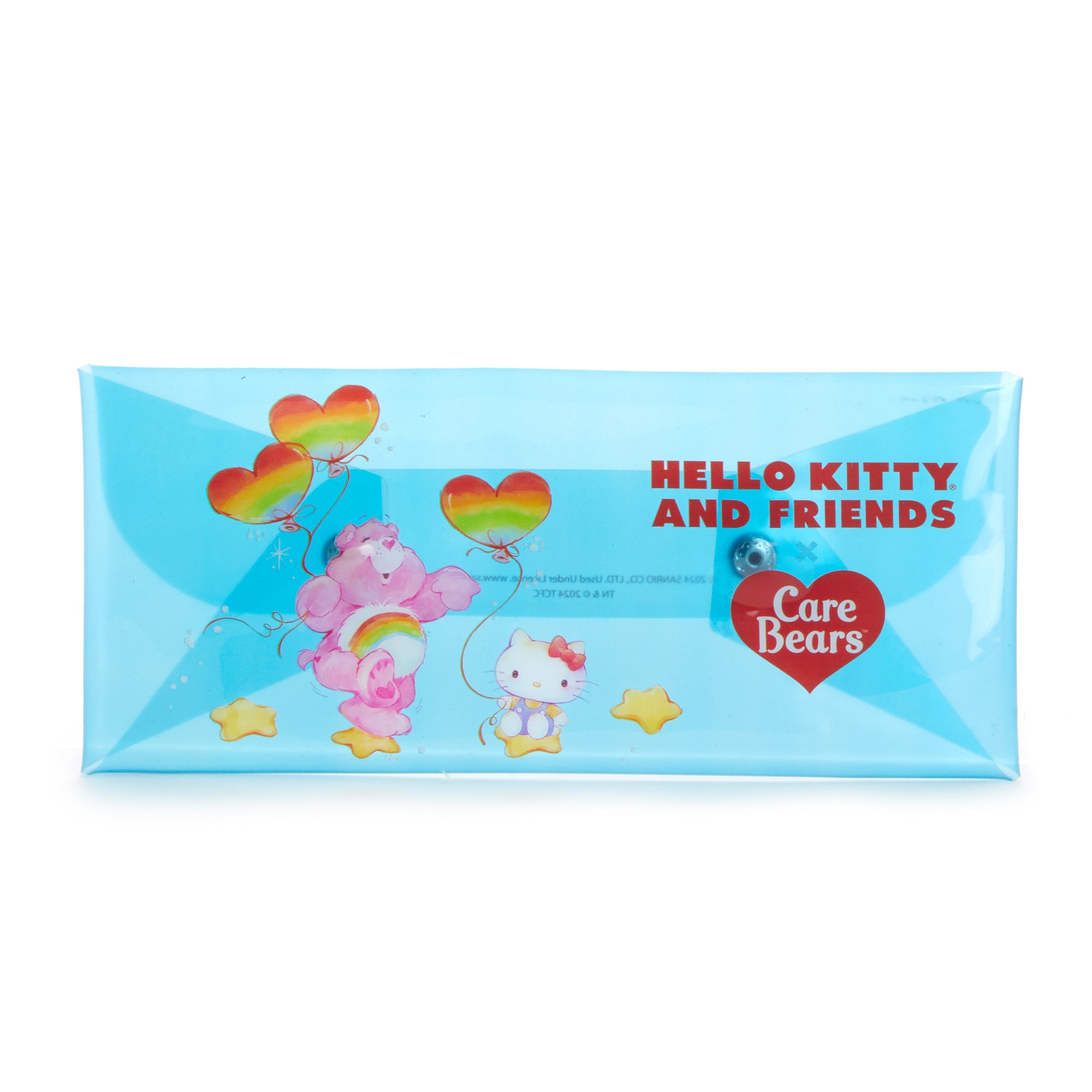 Hello Kitty x Care Bears Translucent Blue Pencil Case