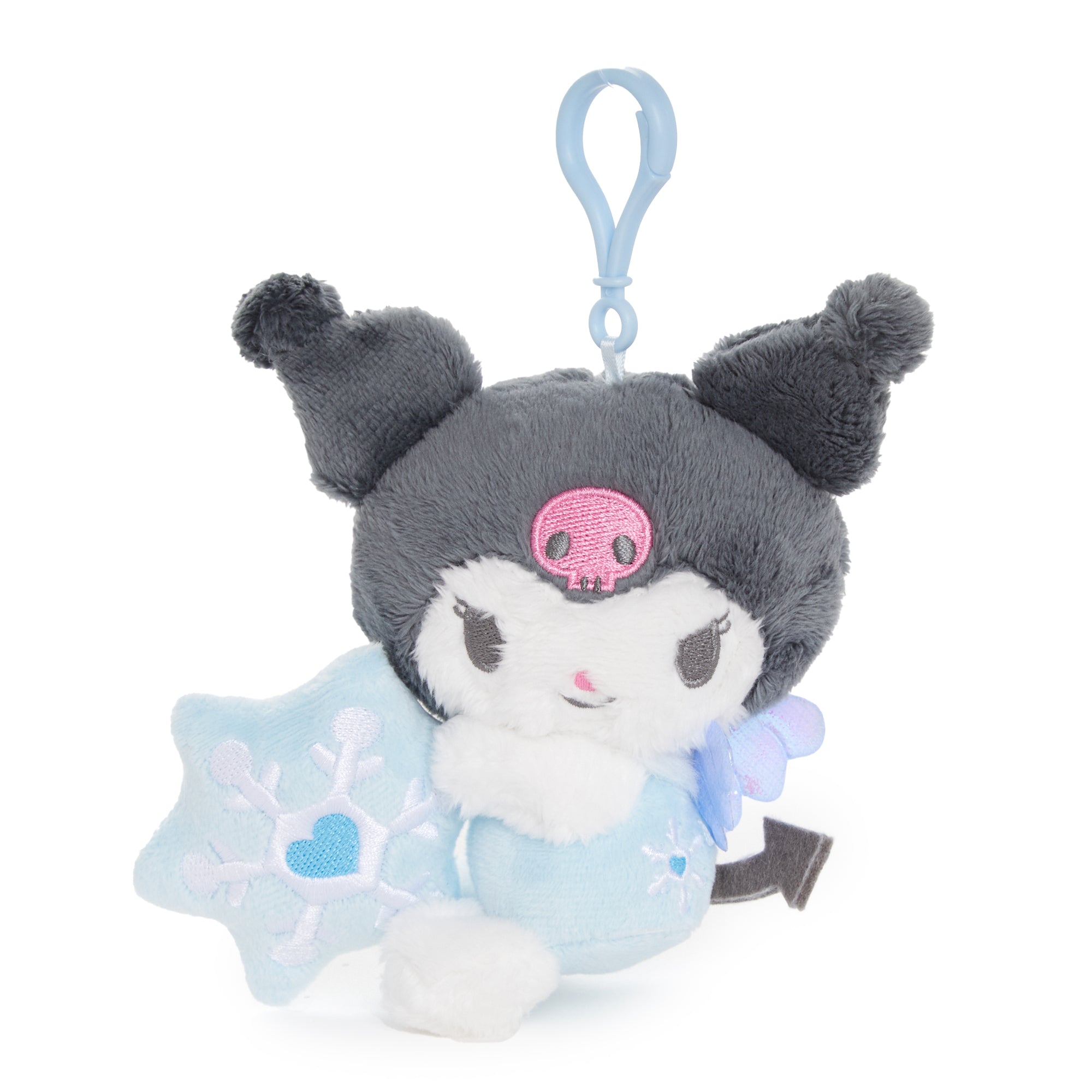 Kuromi Plush Mascot Clip (Snow Angel Series)