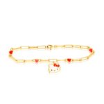 Hello Kitty Yellow Gold Paperclip Bracelet