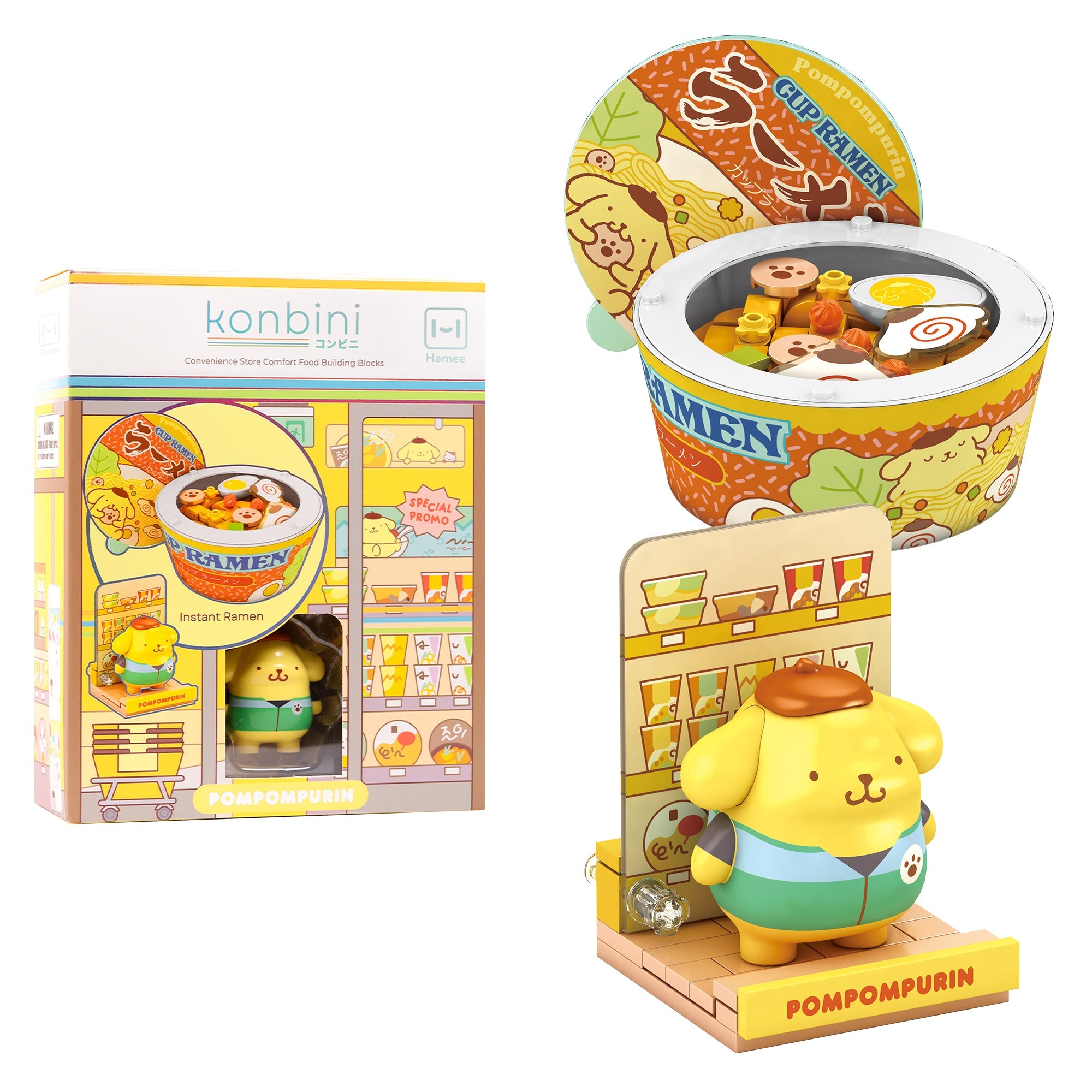 Pompompurin Konbini Building Blocks Set (Instant Ramen)