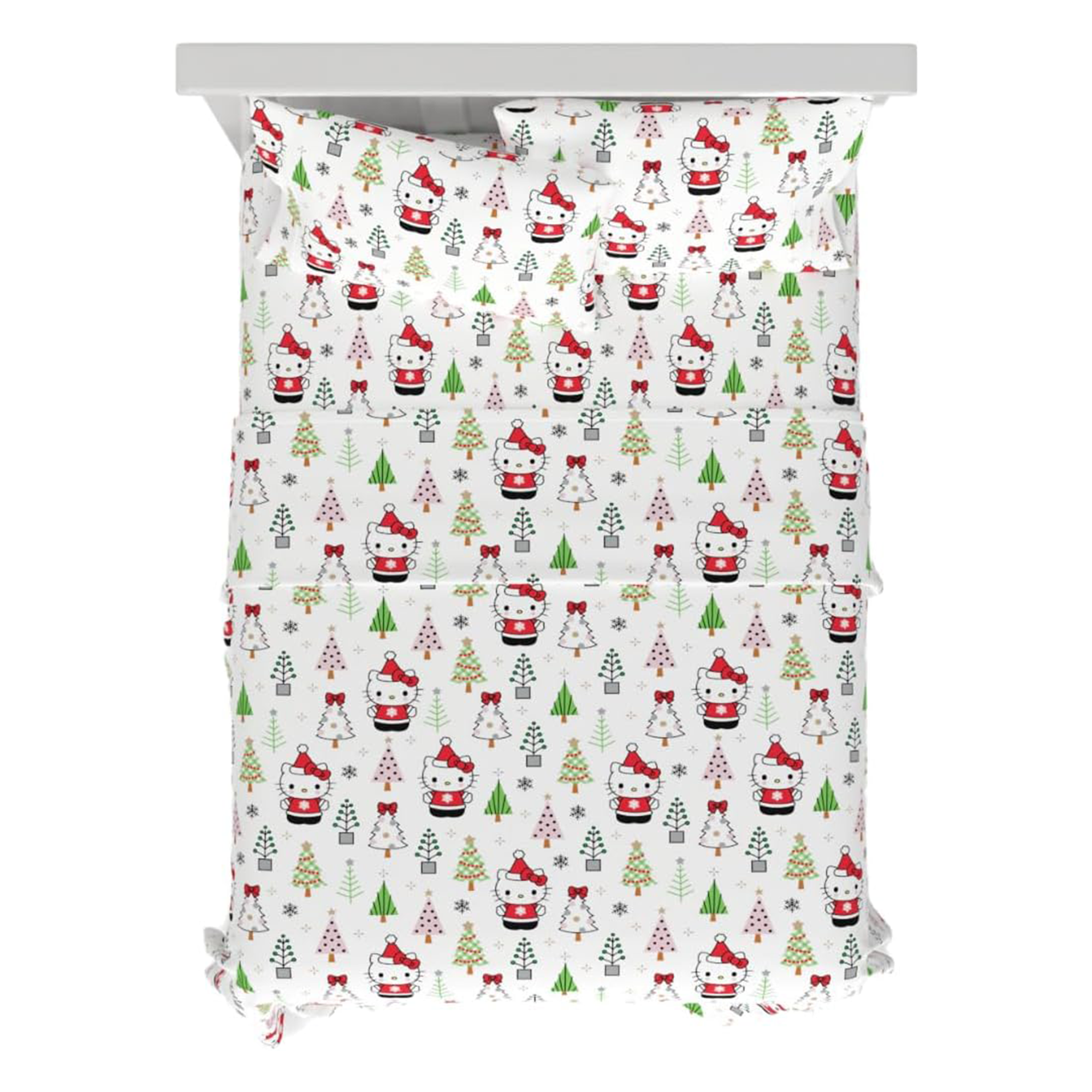 Hello Kitty Holiday Cotton Flannel Sheet Set - 图片 5