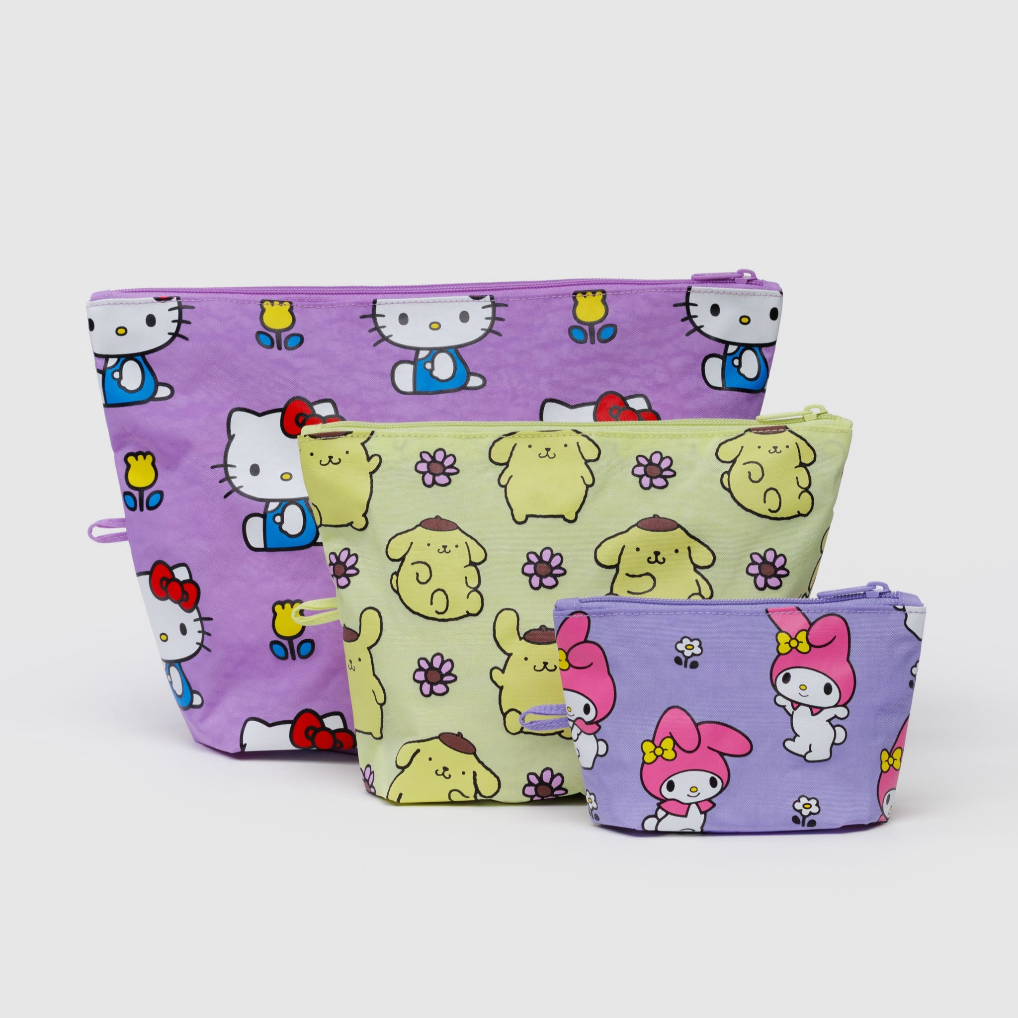 Hello Kitty and Friends x Baggu Go Pouch Set (Fruits + Florals)